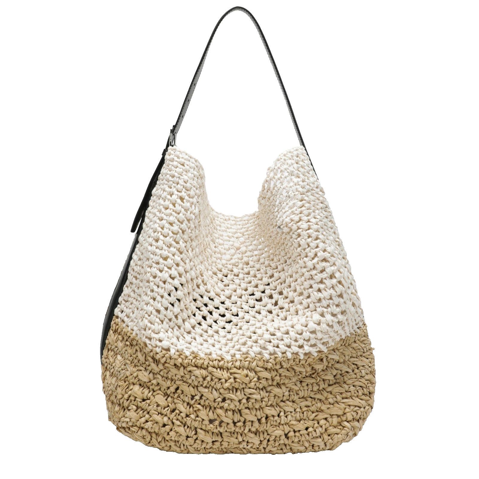 Toteme Belt Detail Ecru Raffia Tote Bag, Women's