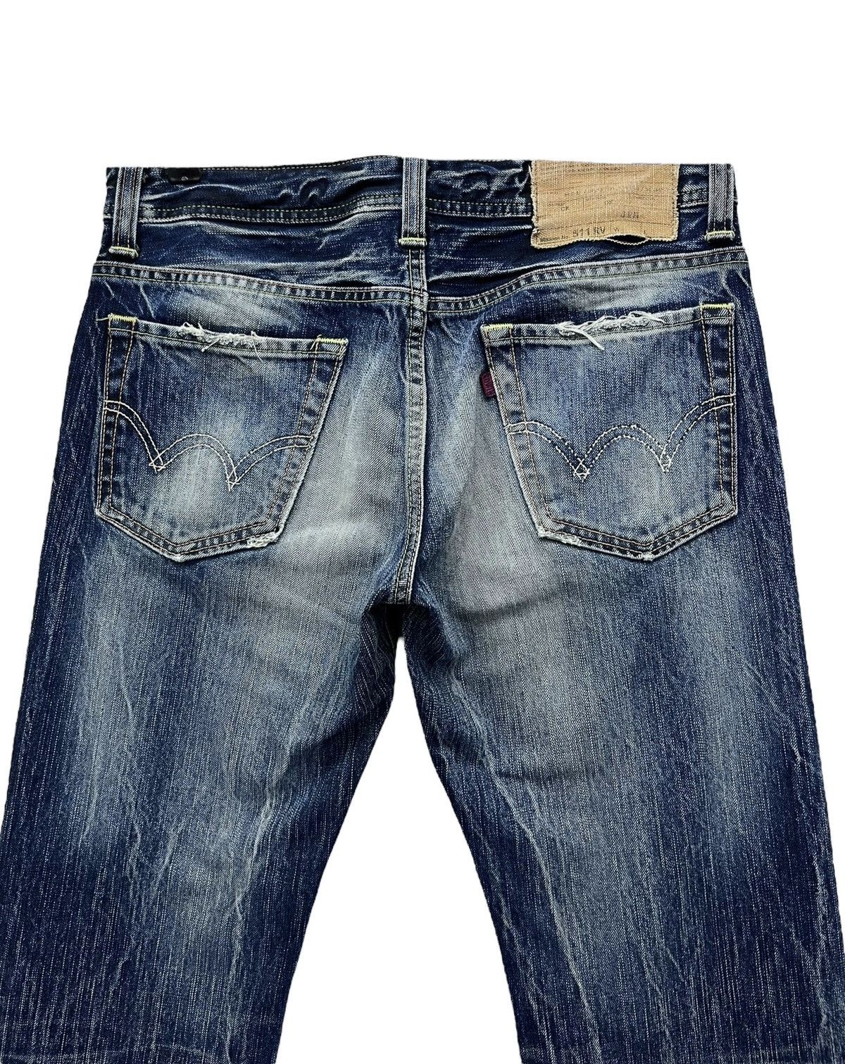 Edwin FLARE EDWIN REBEL VINTAGE Mudmax Blue Punk Lightning Whisker Size US 30 / EU 46 - 9 Thumbnail