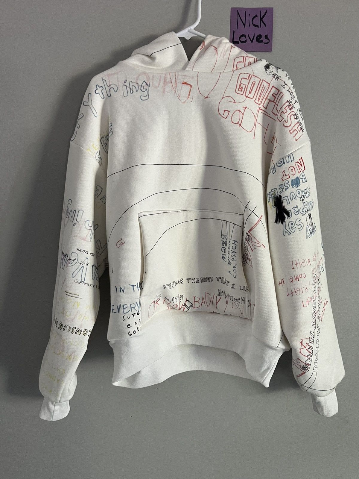 Yeezy season 5 scribble sweater hotsell