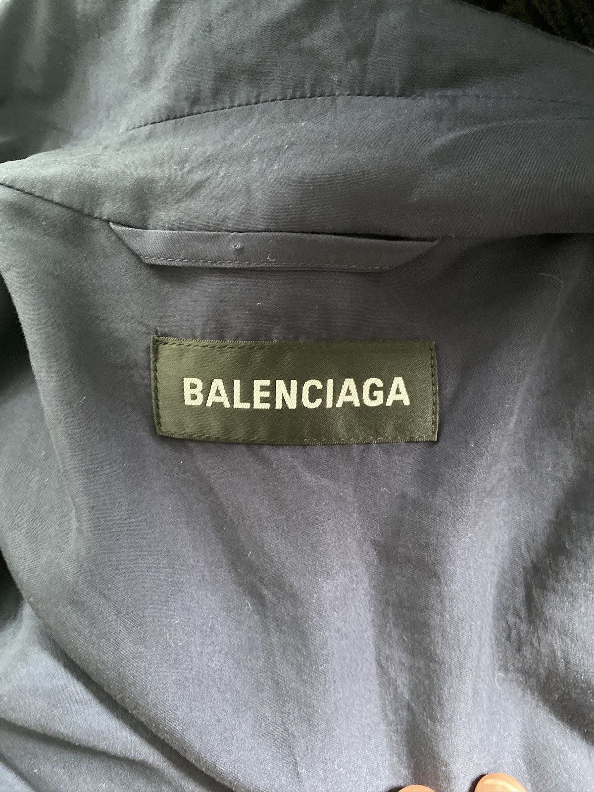 Balenciaga NAVY BALENCIAGA TRENCHCOAT Size US XL / EU 56 / 4 - 8 Thumbnail
