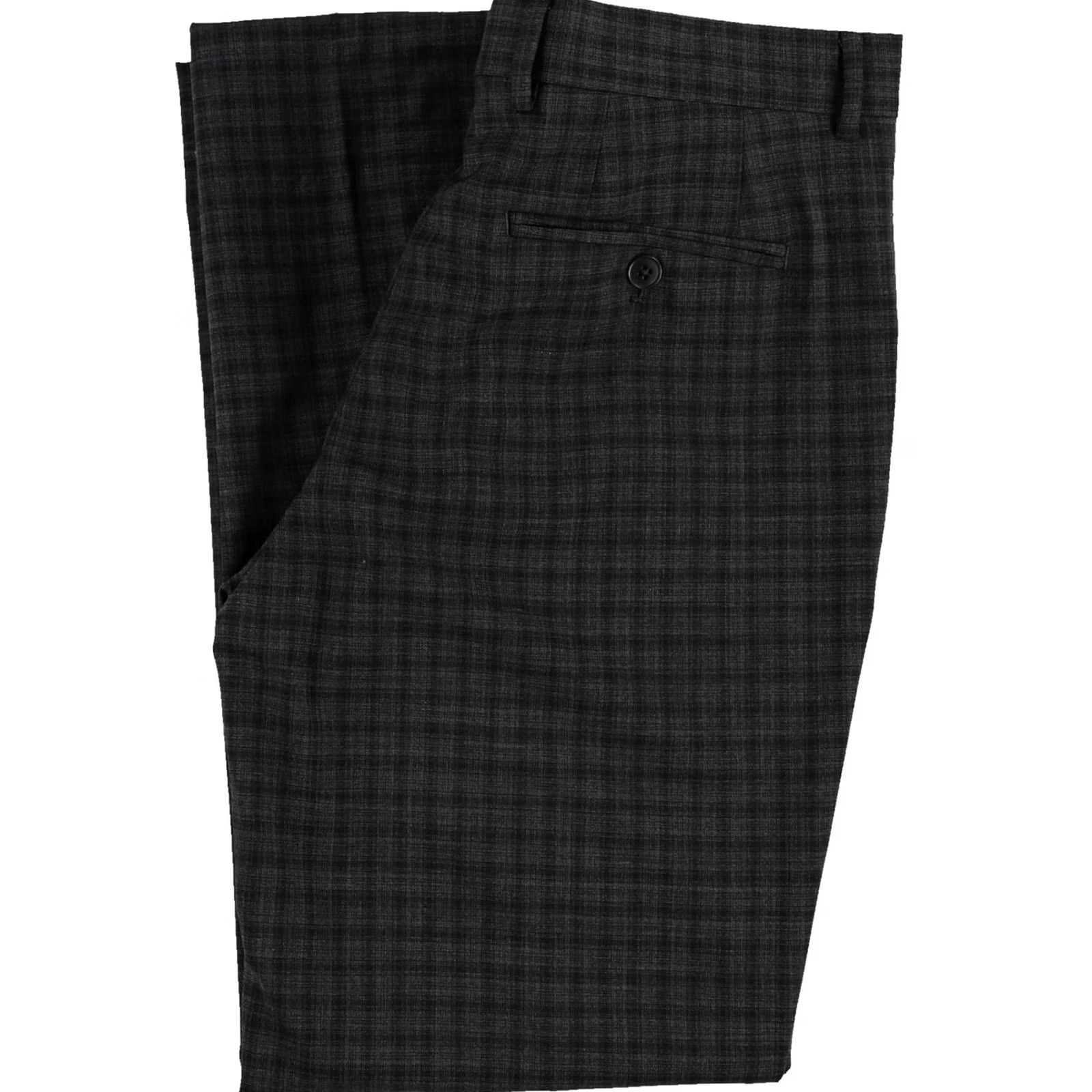 Armani Armani Mens Checkered Slim Slacks Dress Pants darkgray 38W x 31L Size US 38 / EU 54 - 2 Thumbnail
