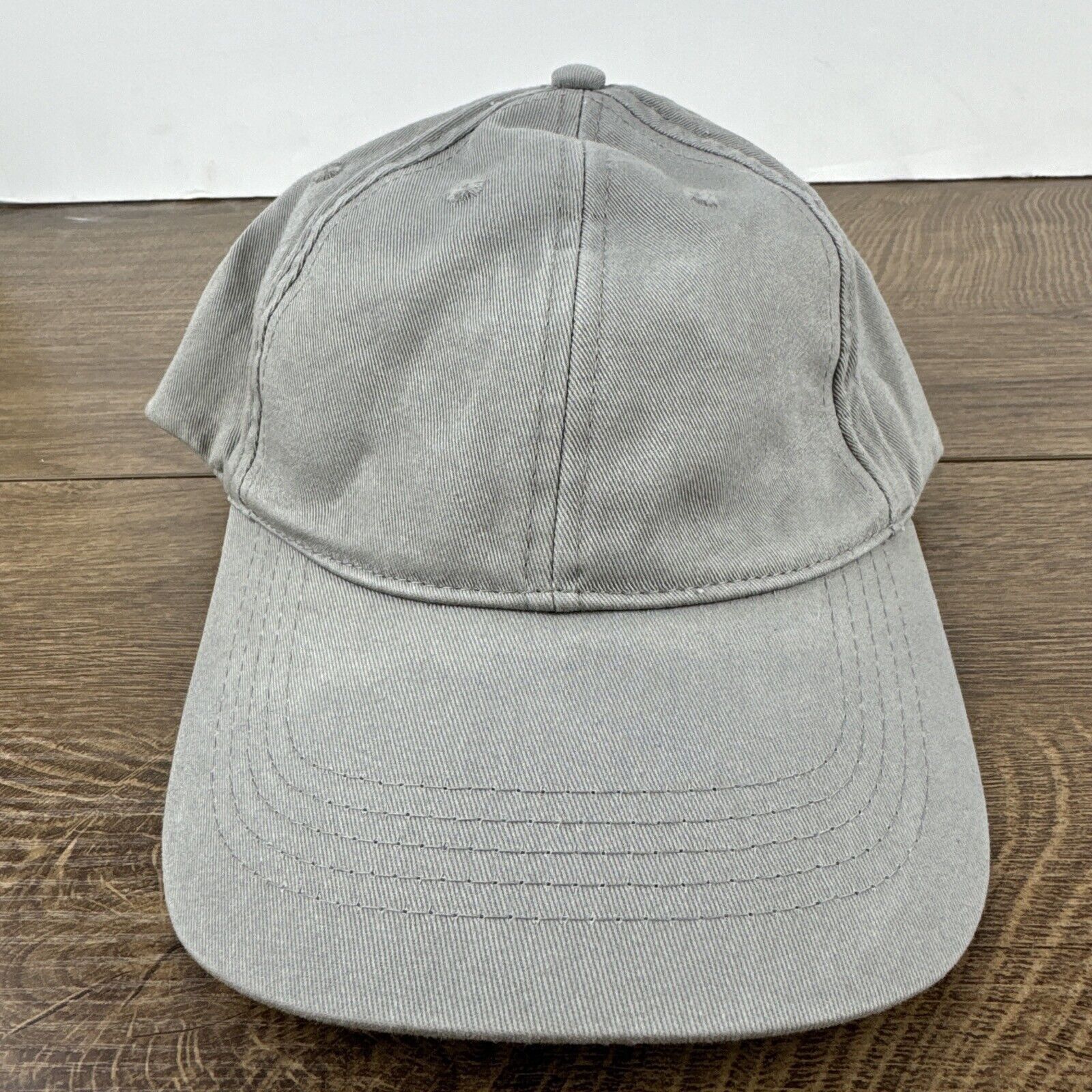 Other Plain Gray Baseball Hat Cap Gray Hat Adjustable Adult Size H Size ONE SIZE - 4 Thumbnail