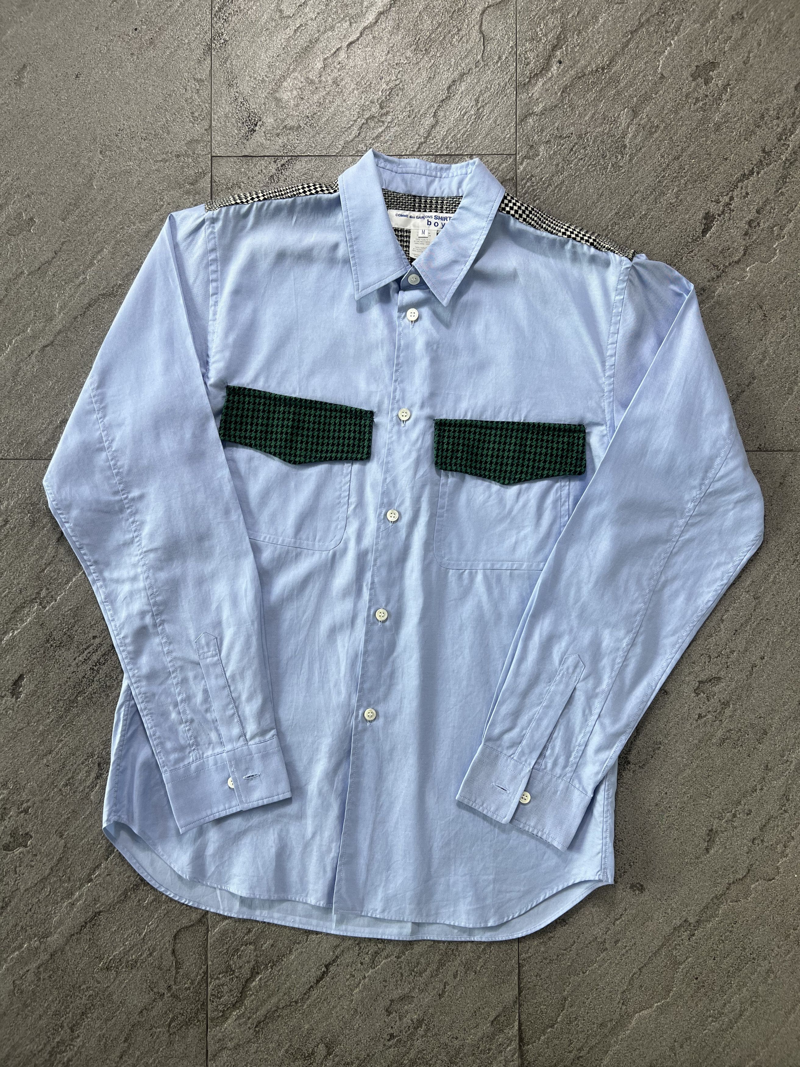 Comme des Garcons Comme des Garçon boys checkered patch Shirt Size US M / EU 48-50 / 2 - 1 Thumbnail