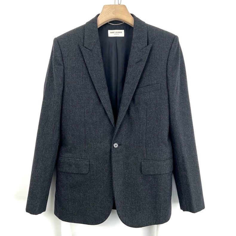 Saint Laurent Paris Saint Laurent Grey Wool Suit Jacket Size 46- DMC Size US M / EU 48-50 / 2 - 1 Thumbnail