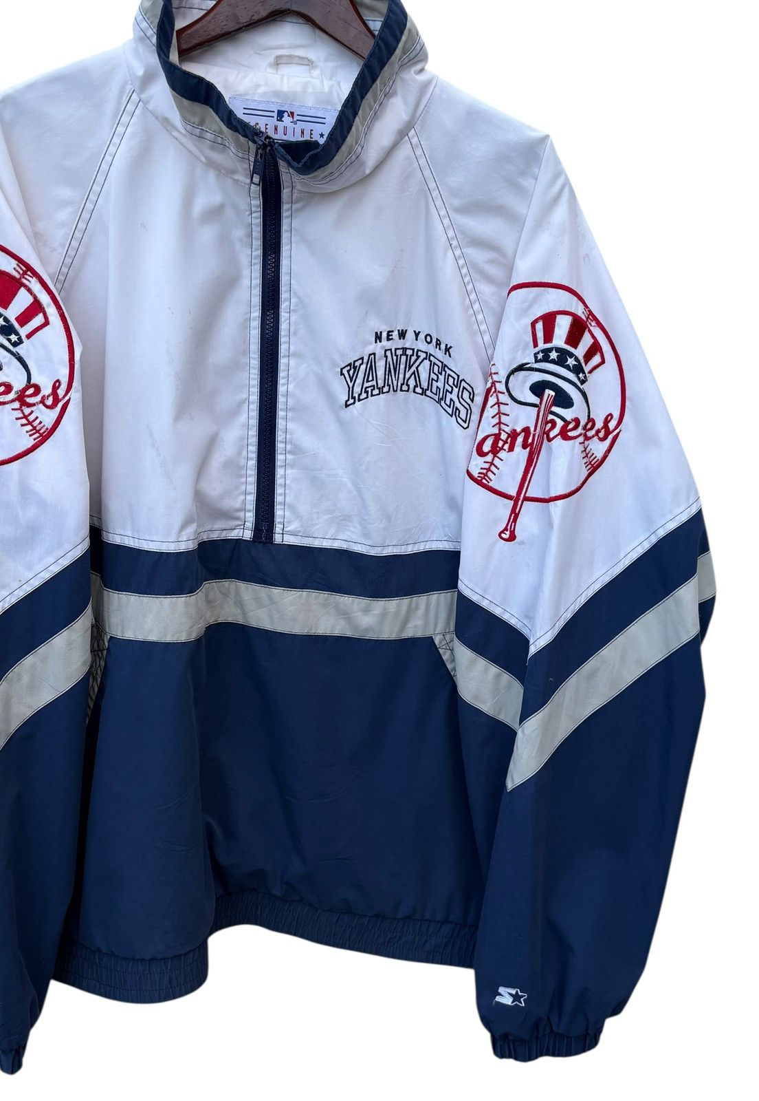 MLB Vintage New York Yankees Half Zipper Starter Pullover Size US XL / EU 56 / 4 - 4 Thumbnail