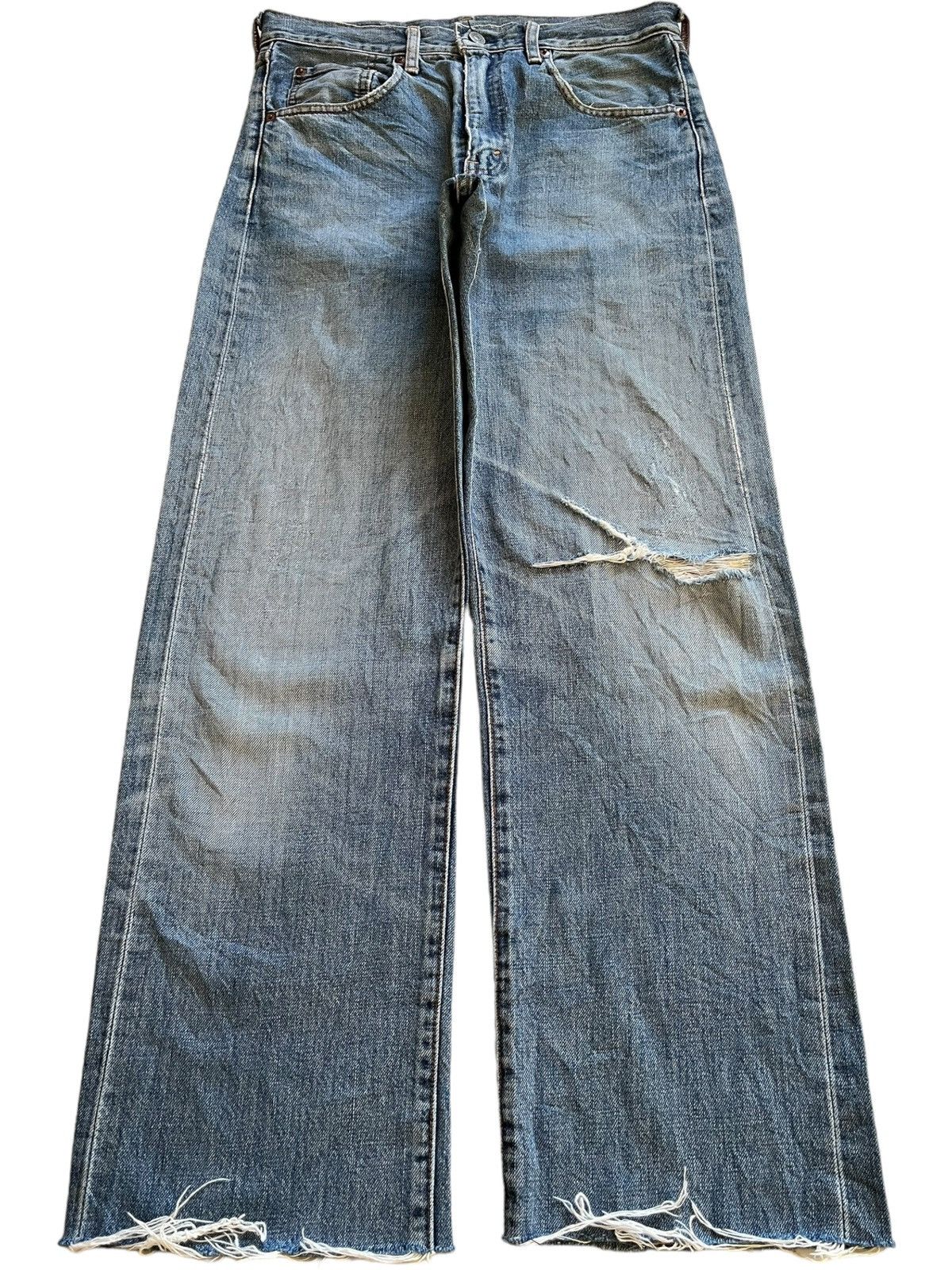 Levi's Vintage 80s Levis 502 Big E Selvedge Baggy Jeans Size US 31 - 2 Thumbnail