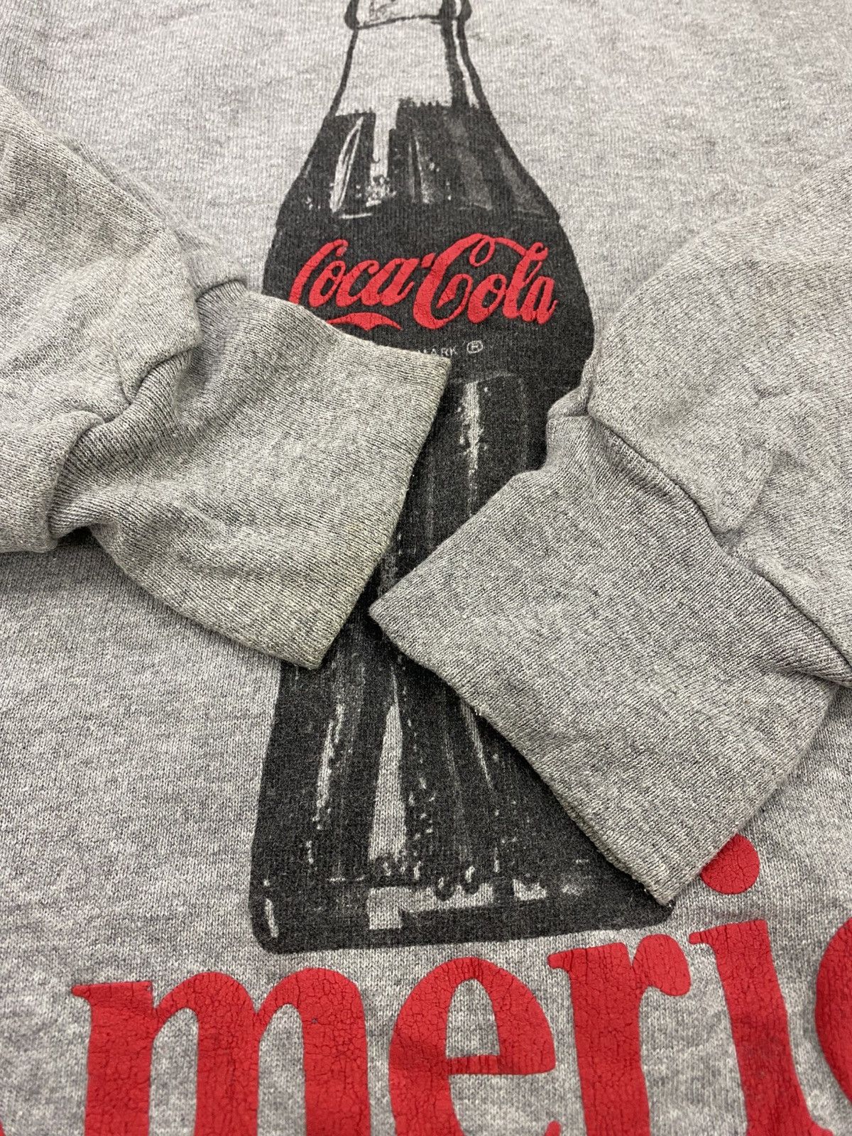 Coca Cola × Vintage Vtg 80s Coca Cola America graphic pullover sweatshirt Size US XL / EU 56 / 4 - 5 Thumbnail