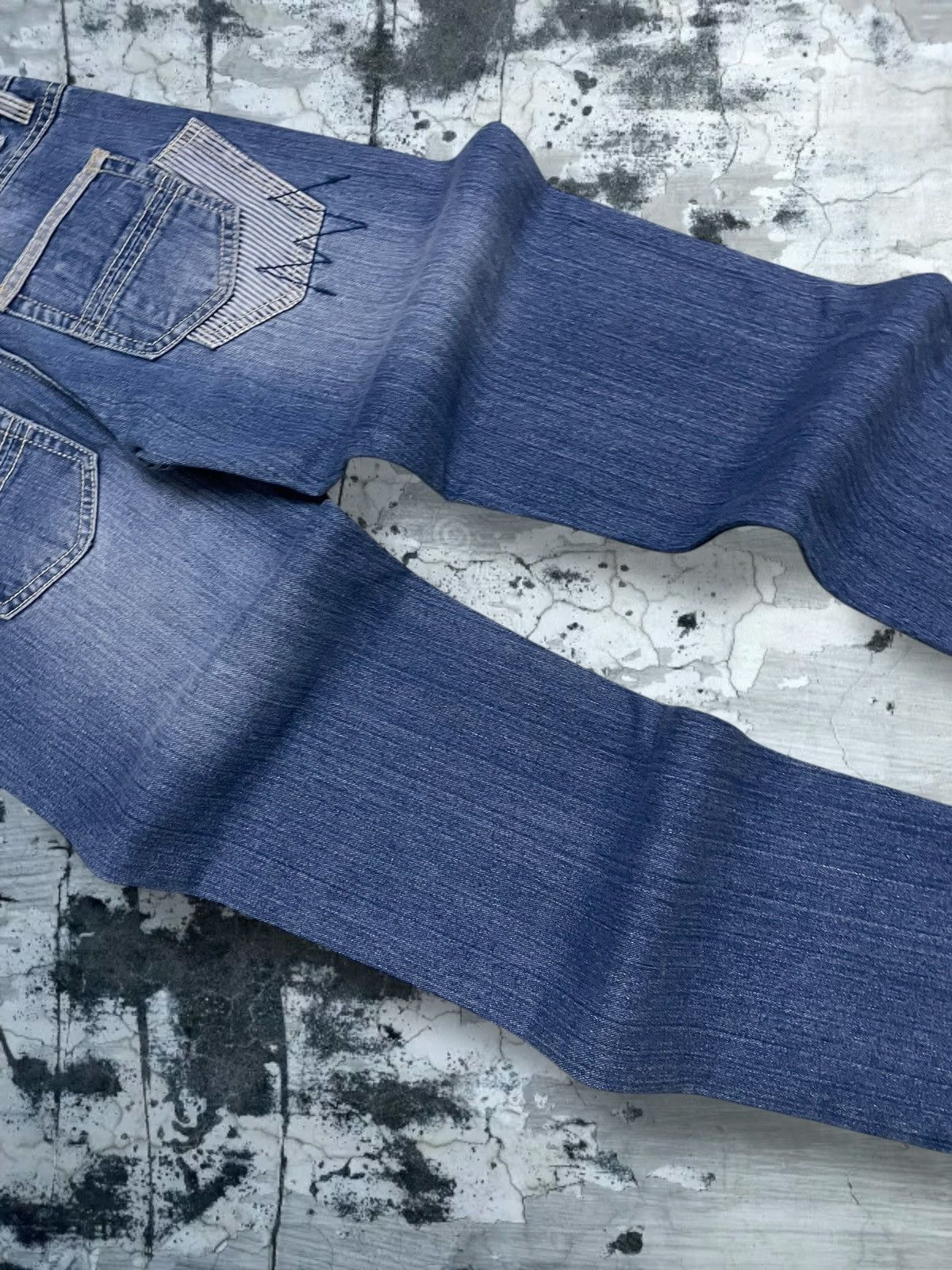 Japanese Brand Vintage 1990s Japan Designer Casse Jeans Patchwork Denim Size US 30 / EU 46 - 14 Thumbnail