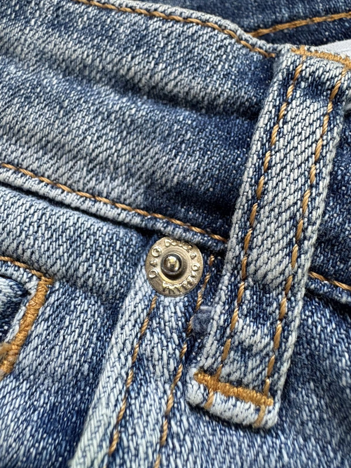 Dolce & Gabbana Vintage Dolce&Gabbana Mickey Mouse Logo Y2K Distressed Jeans Size 27" / US 4 / IT 40 - 10 Thumbnail