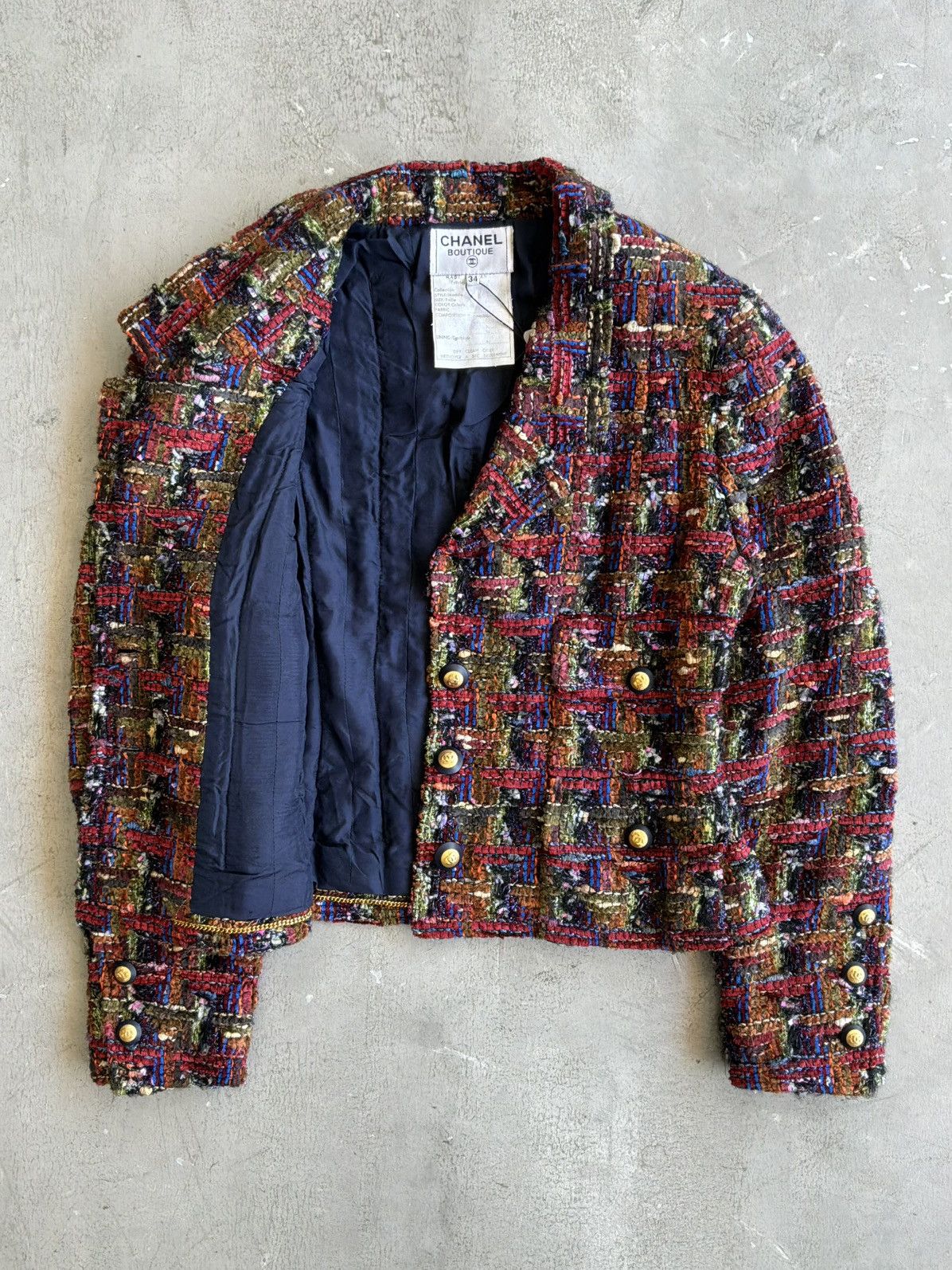 Chanel 1993 Chanel - Multicolor - Tweed Blazer Size XS / US 0-2 / IT 36-38 - 3 Thumbnail