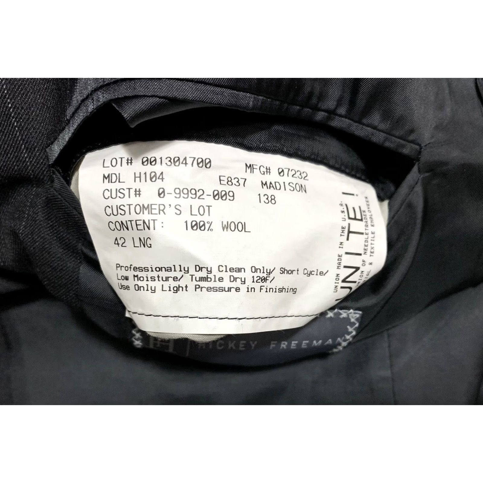 Madison Hickey Freeman Loro Piano Super 130s 42L Pinstripe Madison Blazer Sport Coat Set: Men's Wool Gray Long One-Vented Single-Breasted Two-Button Size 42R - 4 Thumbnail