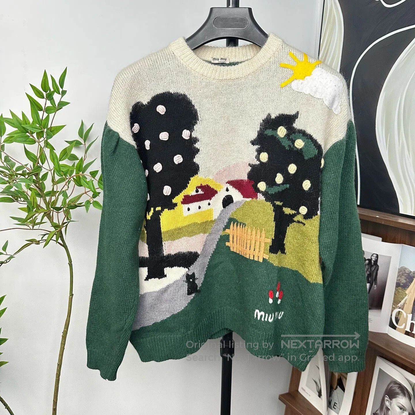 Miu Miu Miu Miu Classic Cartoon Wool Sweater. Size XS / US 0-2 / IT 36-38 - 1 Thumbnail
