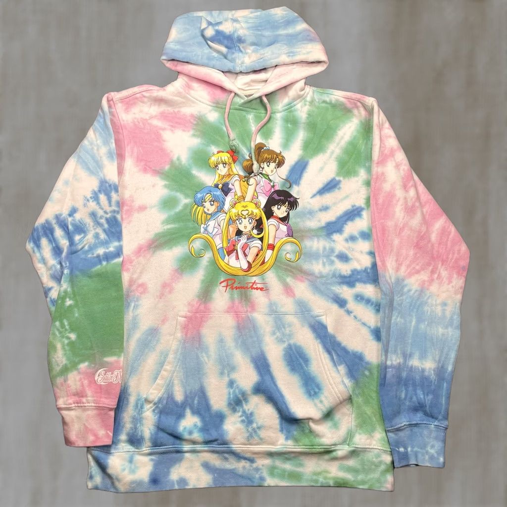 Primitive VINTAGE Primitive Hoodie Mens Medium Tie Dye Sailor Moon Anime Graphic Fleece Size US M / EU 48-50 / 2 - 1 Thumbnail