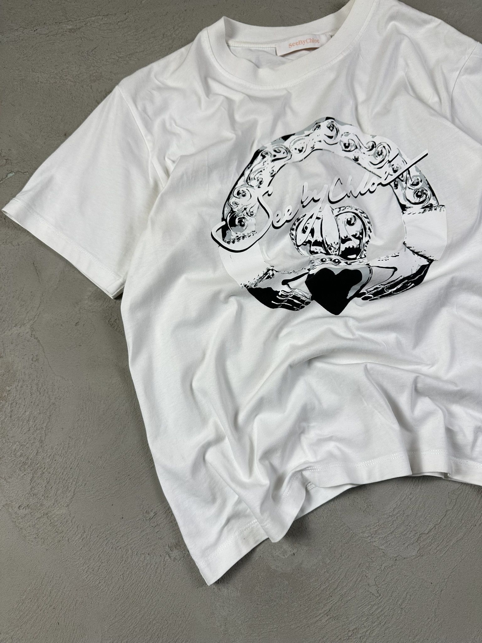 Designer × See by Chloe See by Chloe Graphic Logo T-shirt Size S / US 4 / IT 40 - 4 Thumbnail