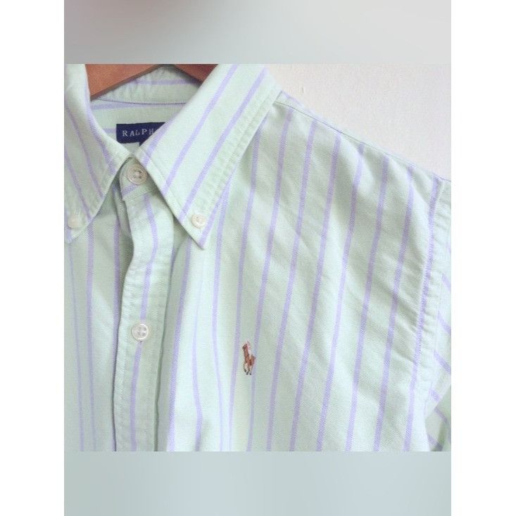 Ralph Lauren Vintage Ralph Lauren Blue Label Slim Fit Oxford Shirt Stripe Size M / US 6-8 / IT 42-44 - 6 Thumbnail