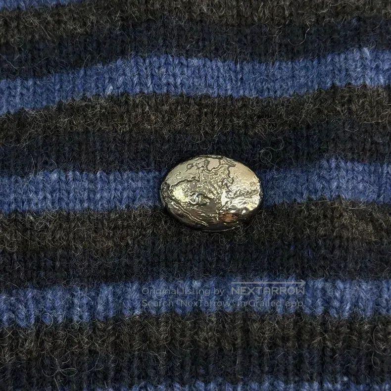 Chanel Chanel Blue and black striped classic logo cashmere turtle Size XS / US 0-2 / IT 36-38 - 9 Thumbnail