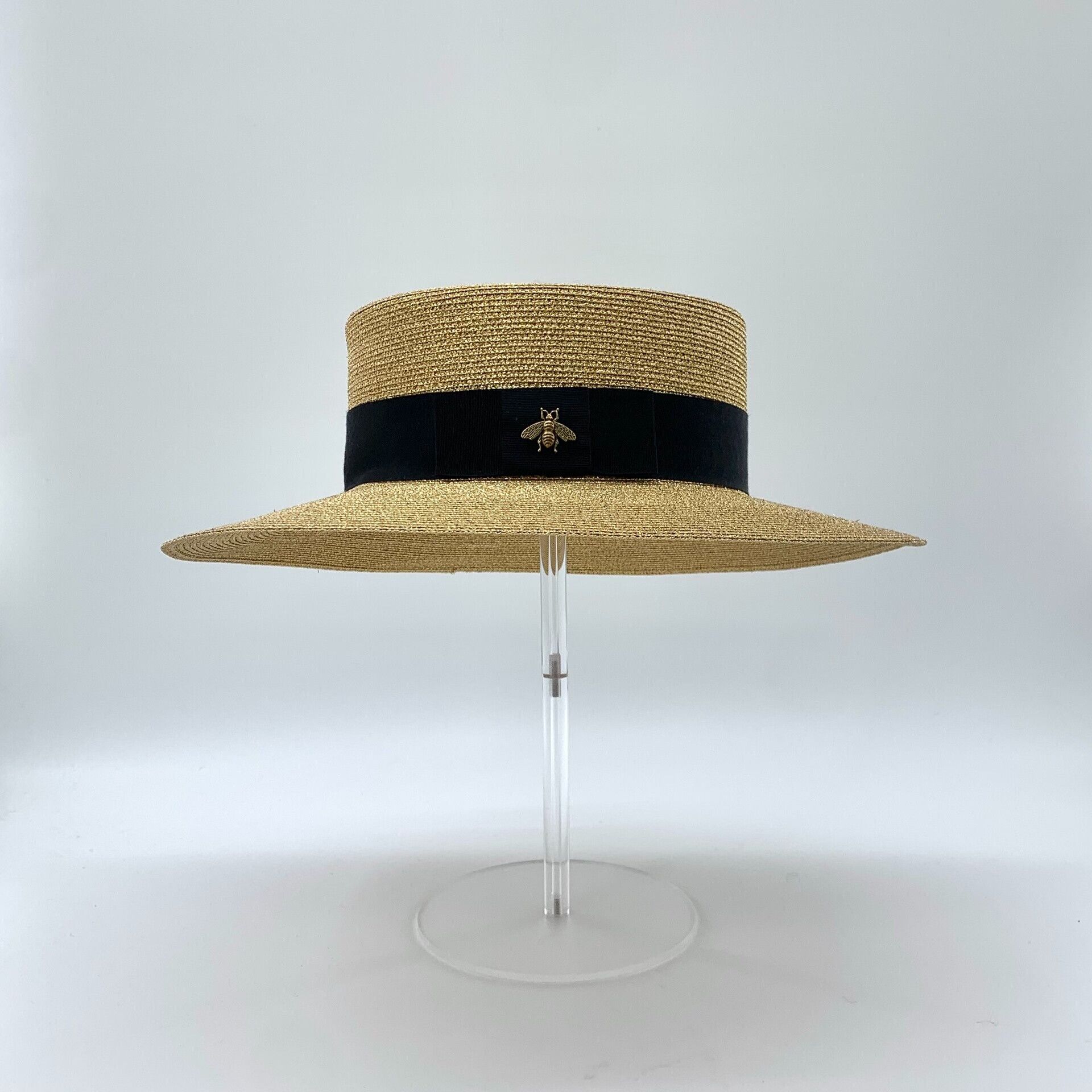 Gucci Gucci Gold Bee Woven Bucket Hat Size ONE SIZE - 1 Thumbnail