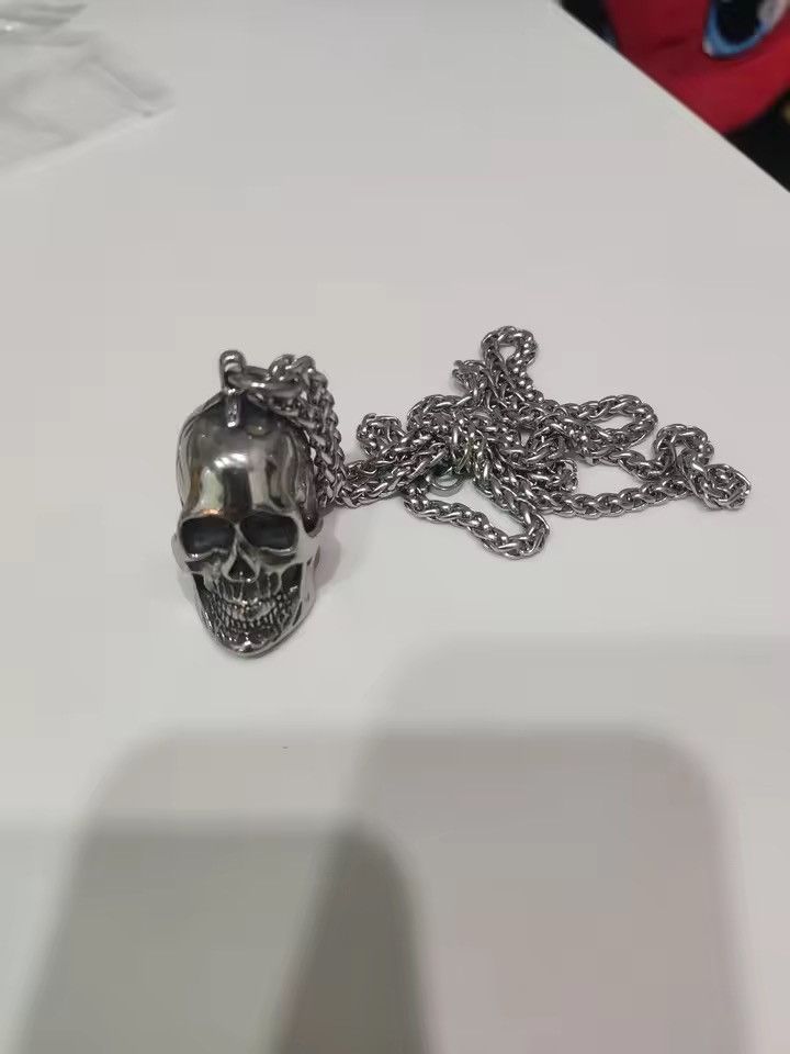 Jewelry Goth Skull Pendant Necklace Size ONE SIZE - 5 Thumbnail