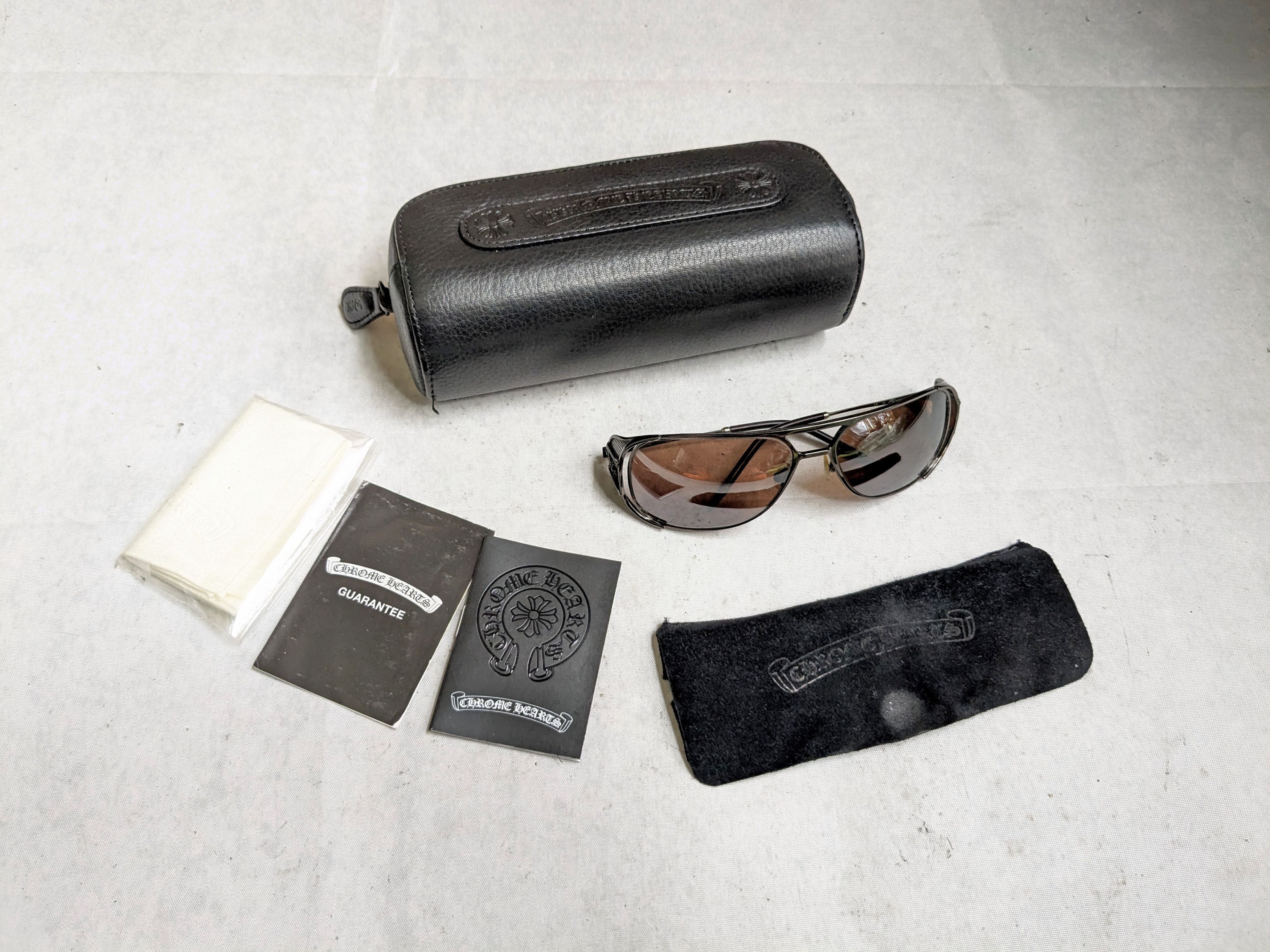 Chrome Hearts Chrome Hearts Sunglasses Jones Brown Aviator Cross Size ONE SIZE - 1 Thumbnail