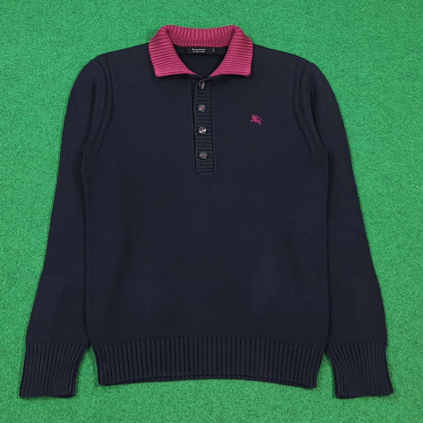 Burberry Vintage Burberry Black Label Knit Polo Sweater E1A18 Size US S / EU 44-46 / 1 - 1 Thumbnail