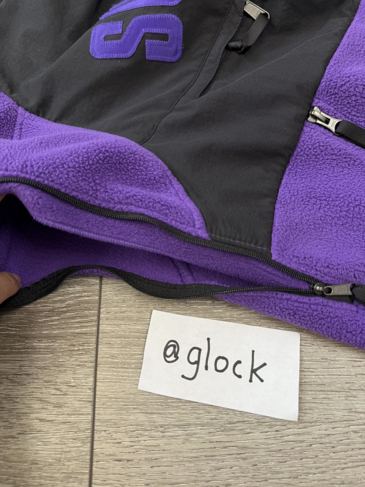 Supreme × The North Face Supreme SS19 TNF Arc Logo Denali Fleece Jacket Purple Medium Size US M / EU 48-50 / 2 - 11 Thumbnail