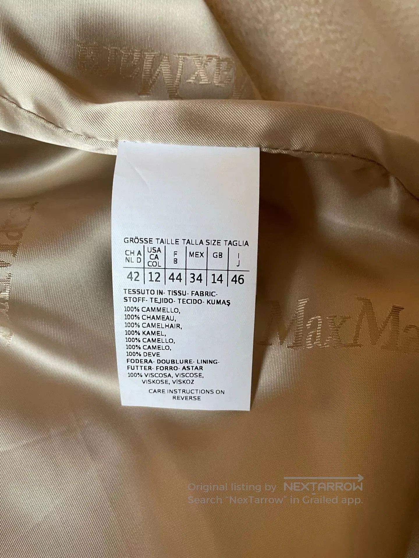 Other maxmara beige hooded shawl coat size 42. Size US L / EU 52-54 / 3 - 4 Thumbnail