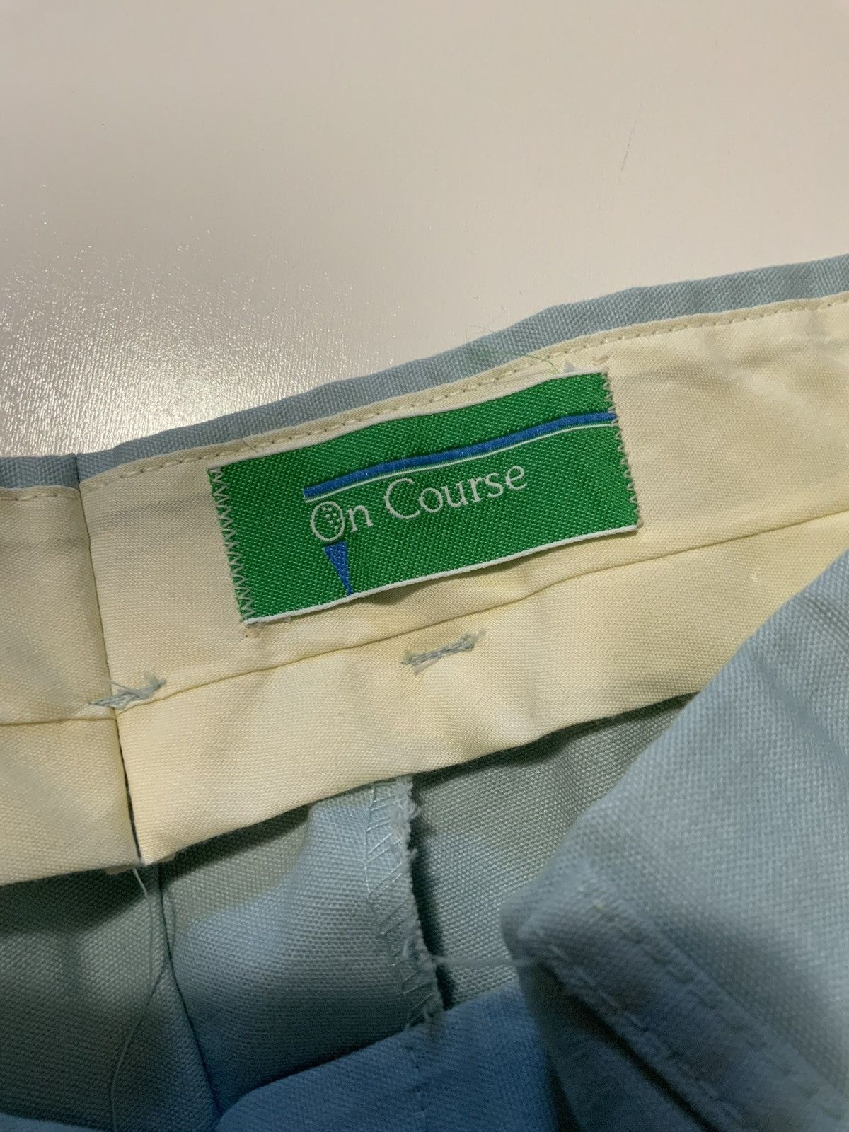Vintage VTG 80s On Course Wide Leg Golf YKK Zipper Chino Work Pants Size US 36 / EU 52 - 4 Thumbnail