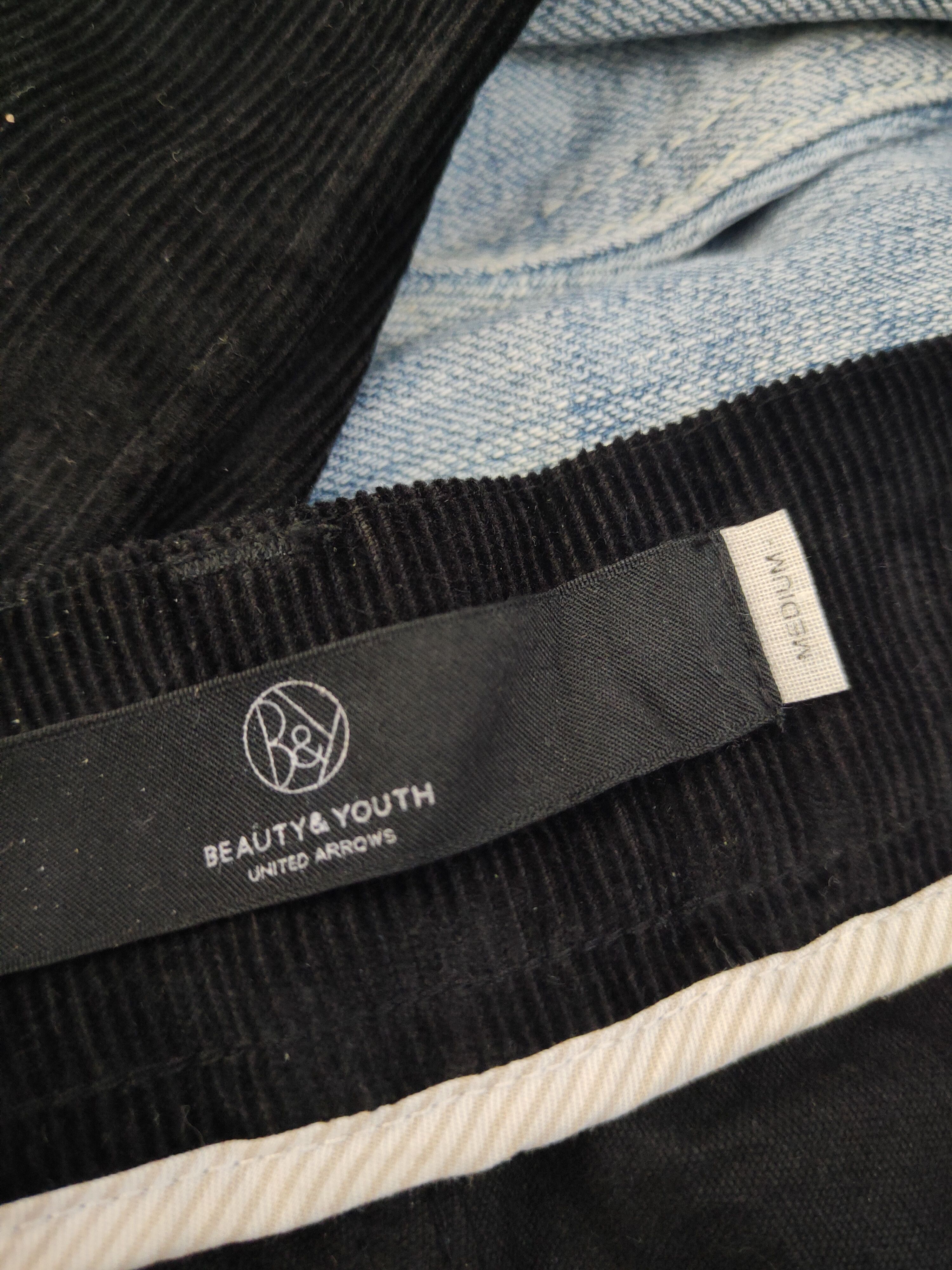 BEAUTY&YOUTH × United Arrows Beauty&Youth -United Arrows Black Corduroy Pants #W1719 Size US 31 - 13 Thumbnail