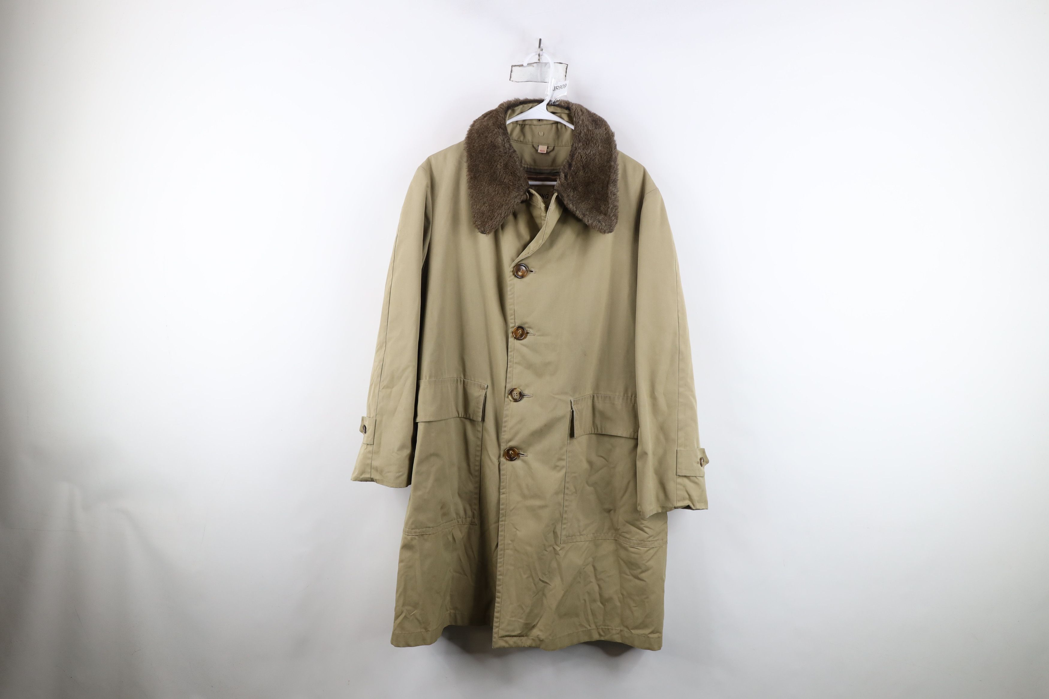 Vintage Vintage 70s Streetwear Collared Trench Coat Jacket USA Size US L / EU 52-54 / 3 - 1 Thumbnail