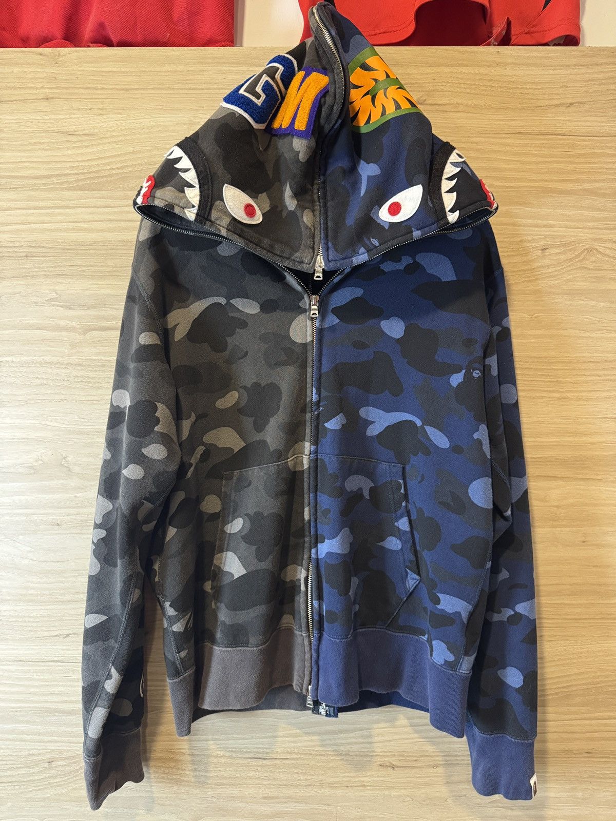 Bape BATHING APE BAPE SHARK CAMO DOCKING HOODIE Size US L / EU 52-54 / 3 - 2 Thumbnail