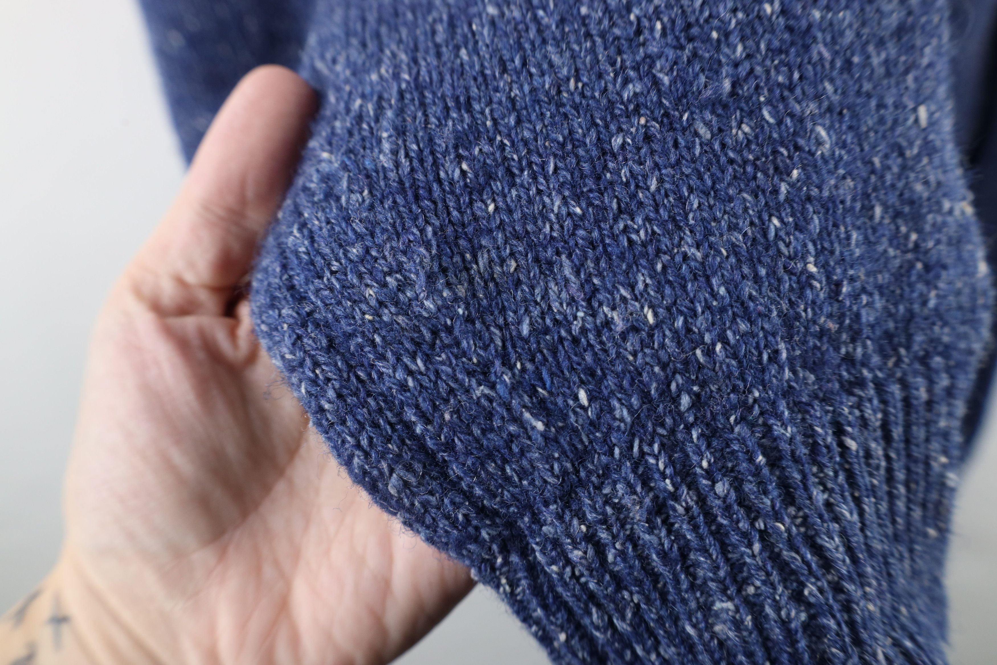 Vintage Vintage 90s Streetwear Silk Blend Knit Sweater Heather Blue Size US XL / EU 56 / 4 - 6 Thumbnail