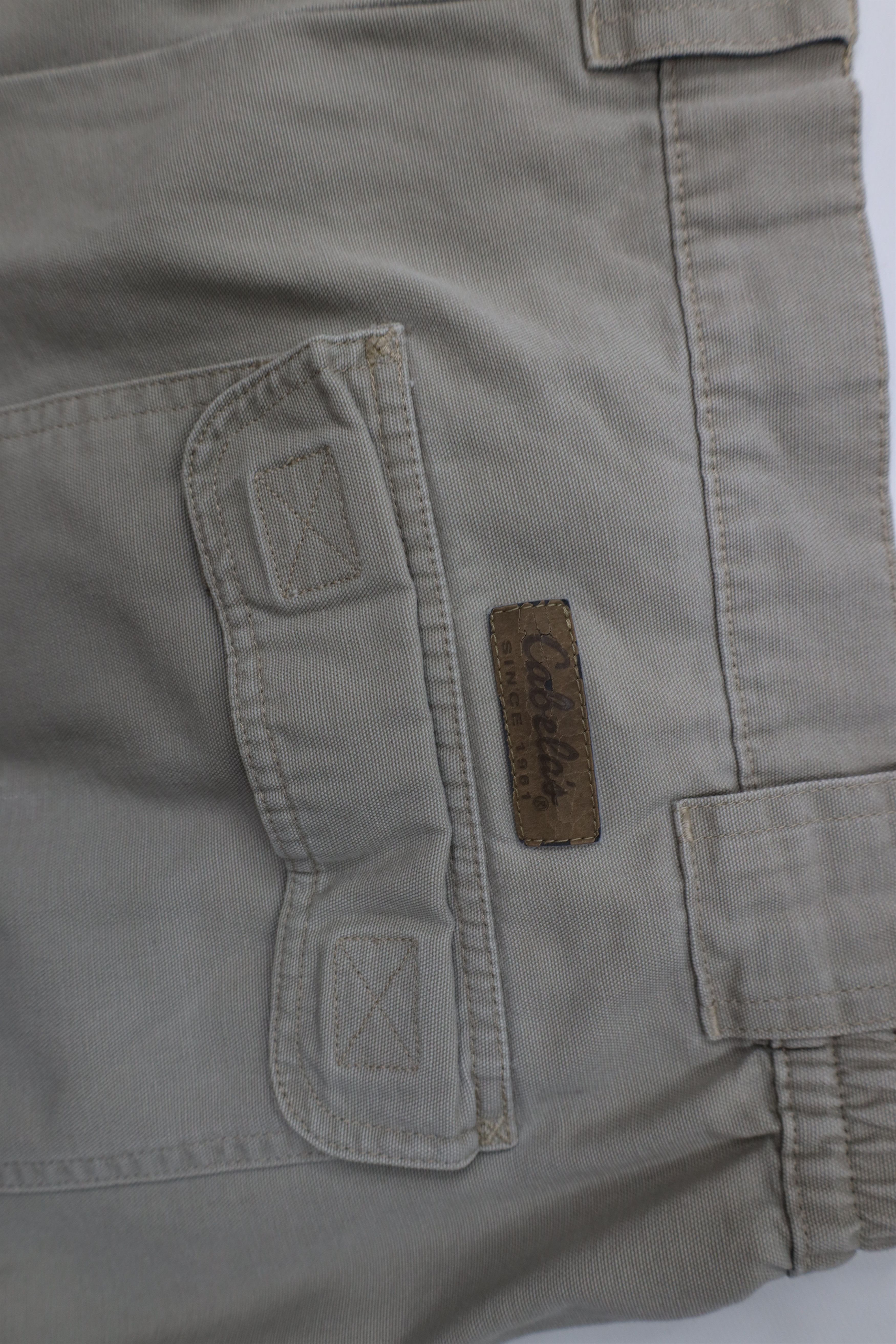 Cabelas Vintage Cabelas Double Knee Wide Leg Cargo Pants Beige Size US 42 / EU 58 - 14 Thumbnail