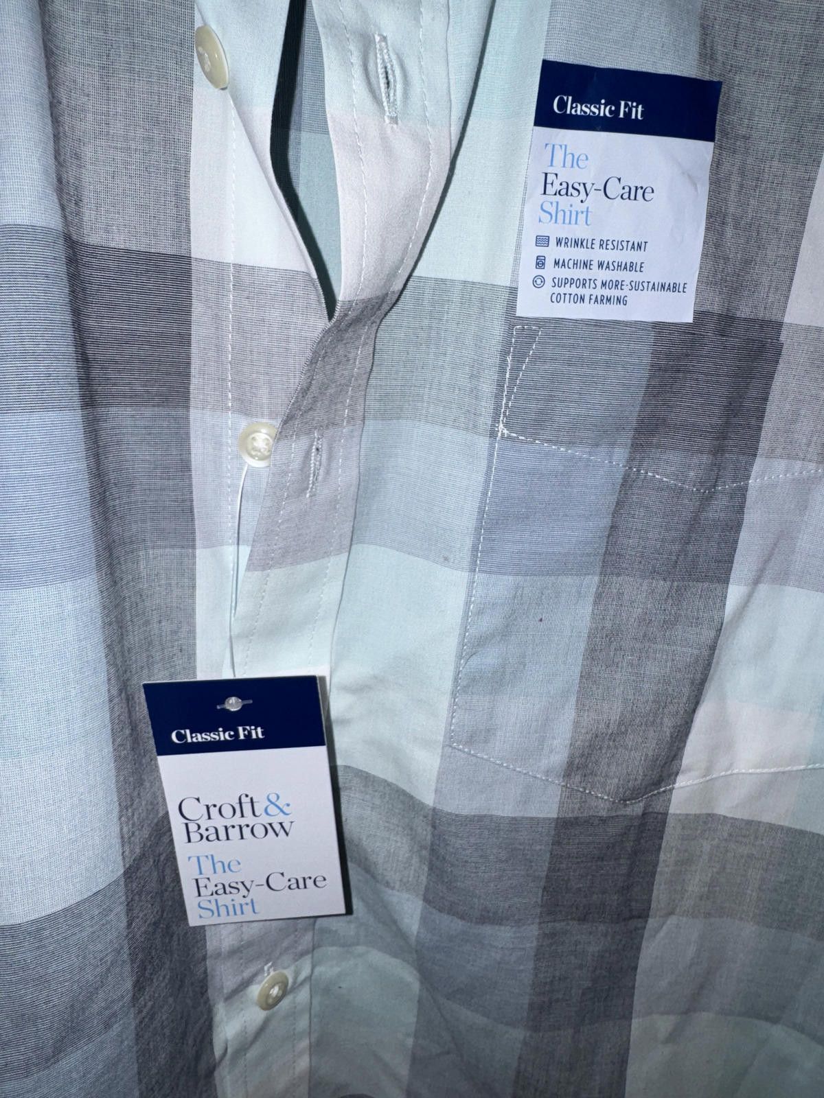 Croft & Barrow Brand New Croft & Barrow Classic Fit Plaid Short Sleeve Men Size US S / EU 44-46 / 1 - 2 Thumbnail