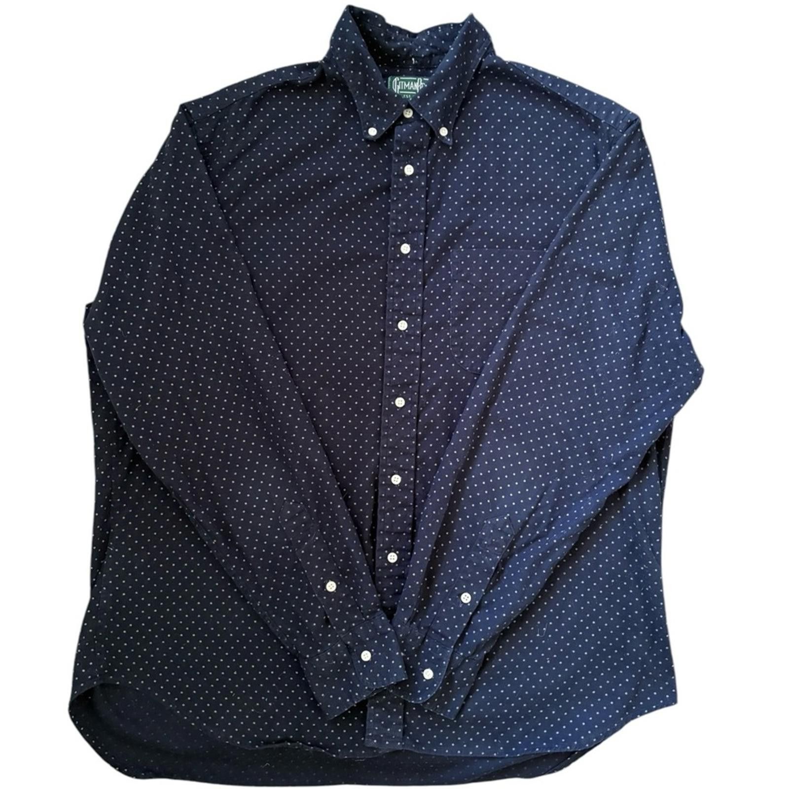 Other Vintage Gitman Bros Collar Polka Dot Cotton Flannel Shirt Size US XL / EU 56 / 4 - 8 Thumbnail