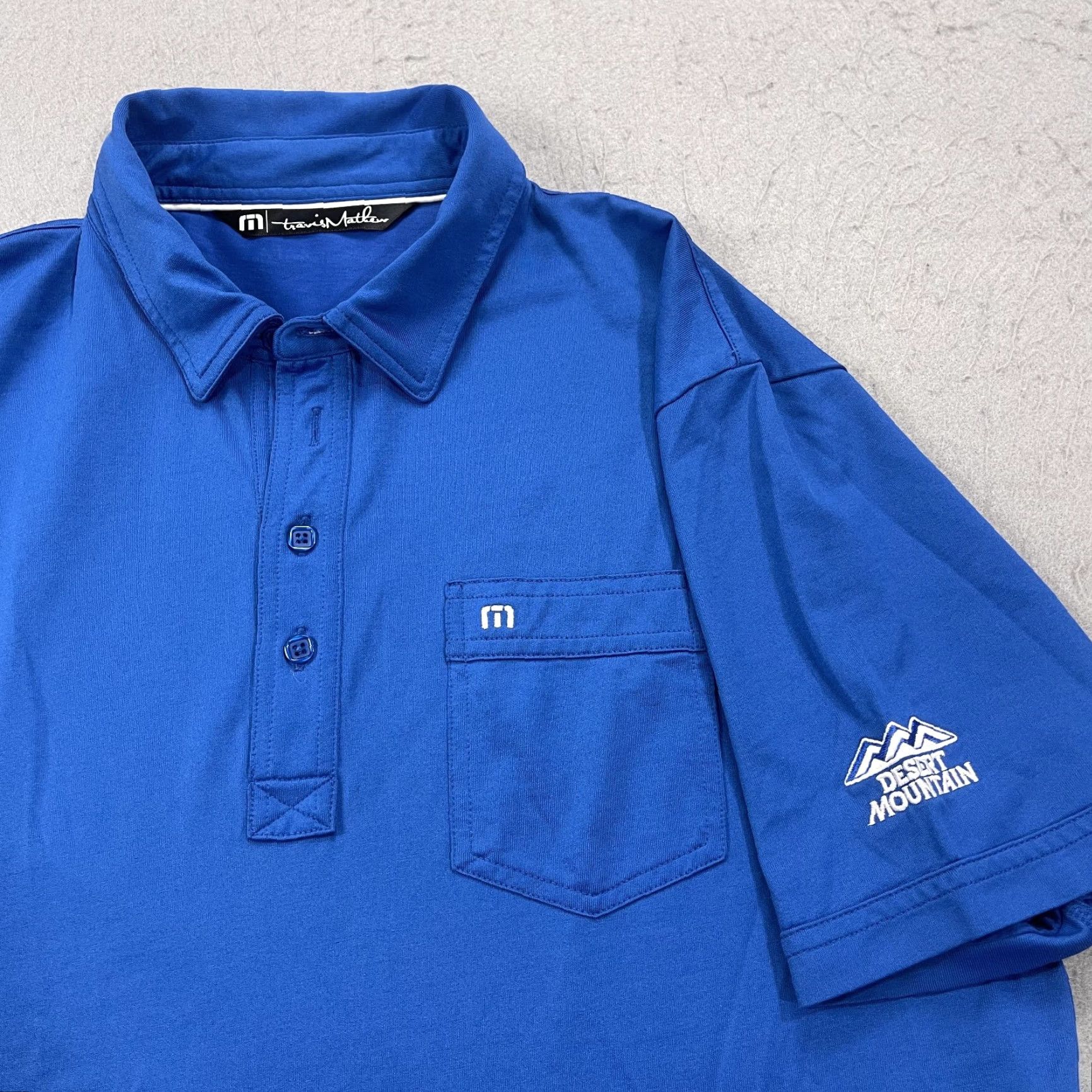 TravisMathew Travis Mathew Polo Shirt Mens L Blue Desert Mountain Polo Shirt Golf Cotton Blend Size US L / EU 52-54 / 3 - 2 Thumbnail