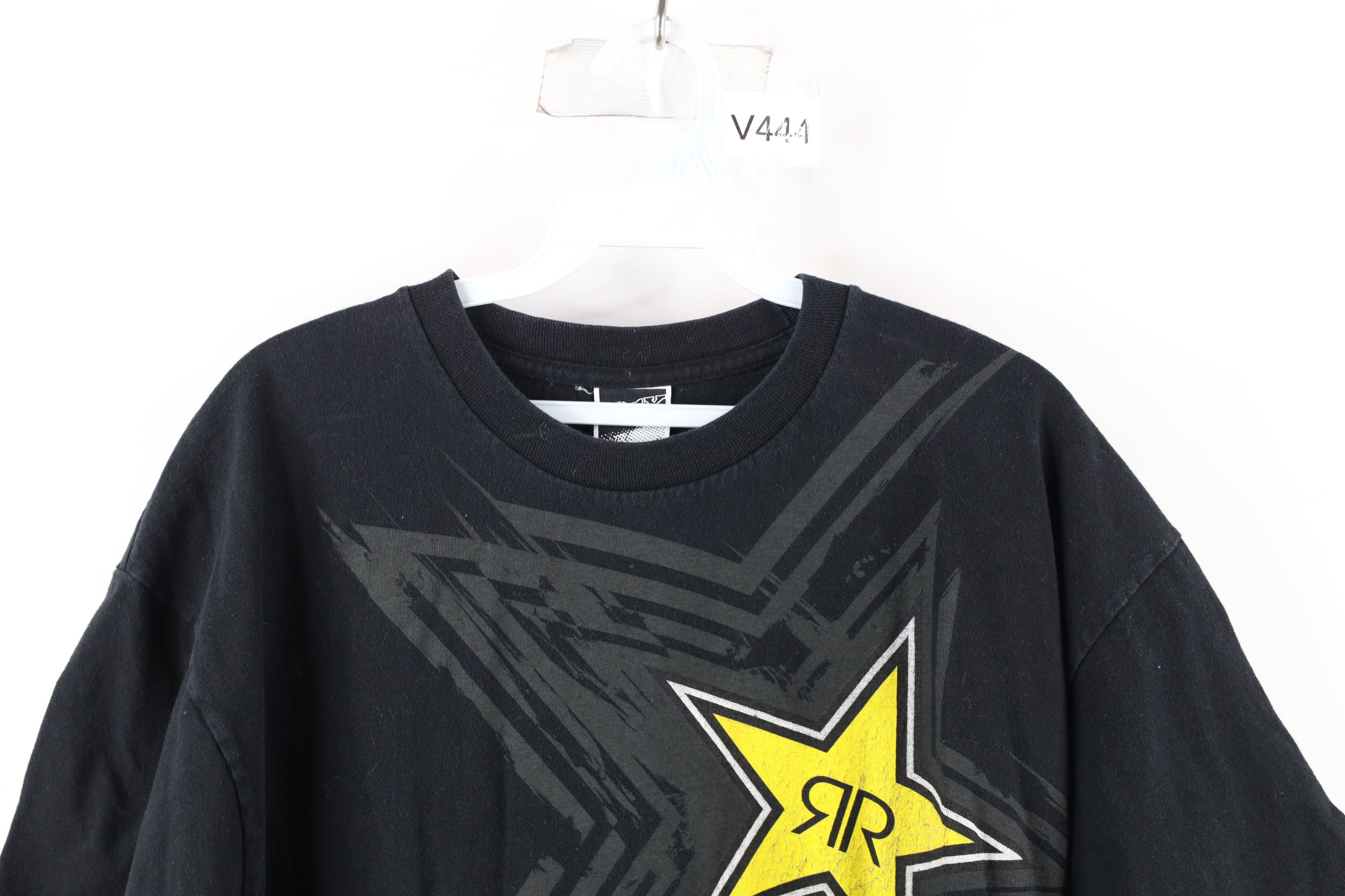 Fox Racing × Vintage Vintage Fox Racing Out Rockstar Energy Drink T-Shirt Black Size US XL / EU 56 / 4 - 2 Thumbnail