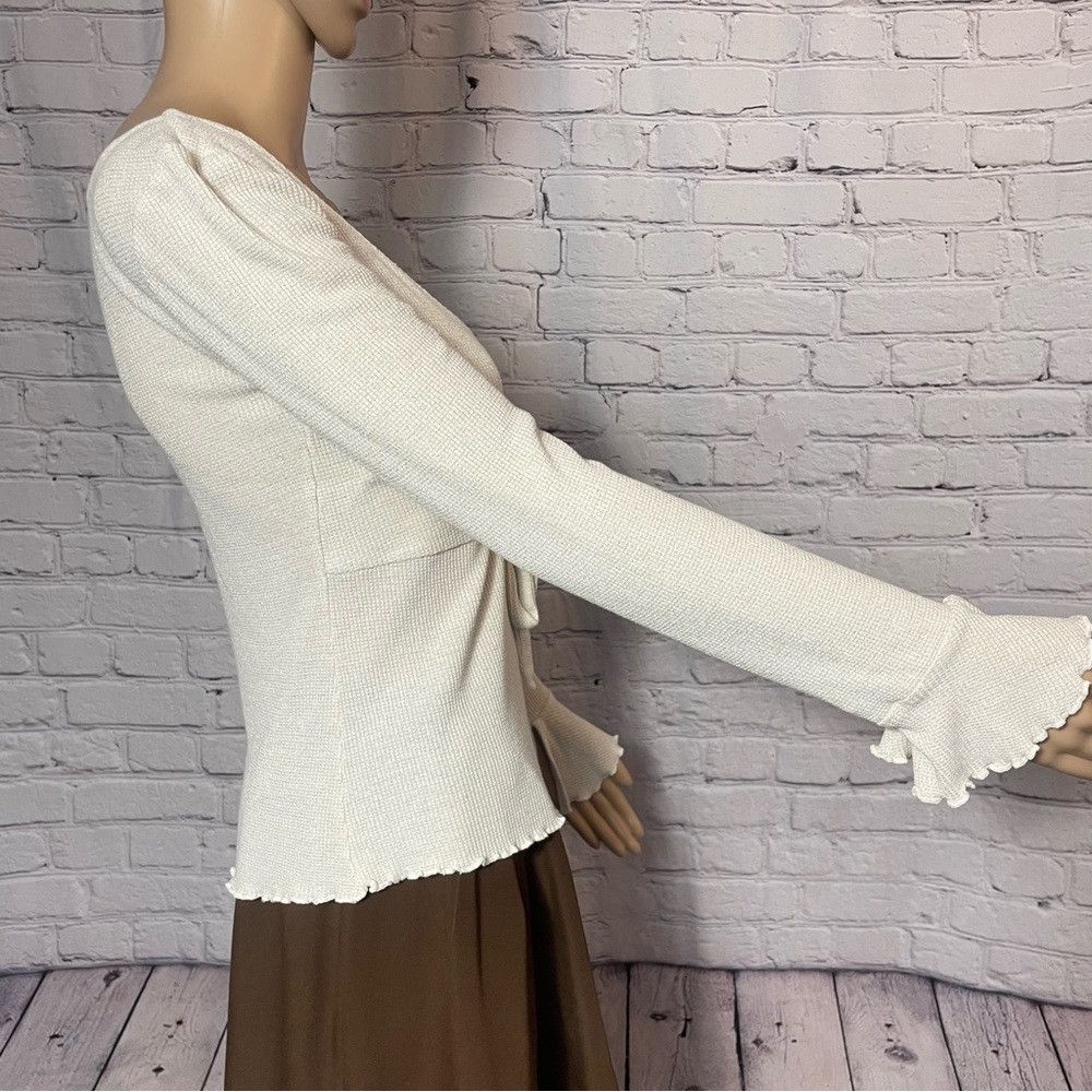 Free People Free People Light Gray Say When Long Sleeve Top Size S Size S / US 4 / IT 40 - 3 Thumbnail