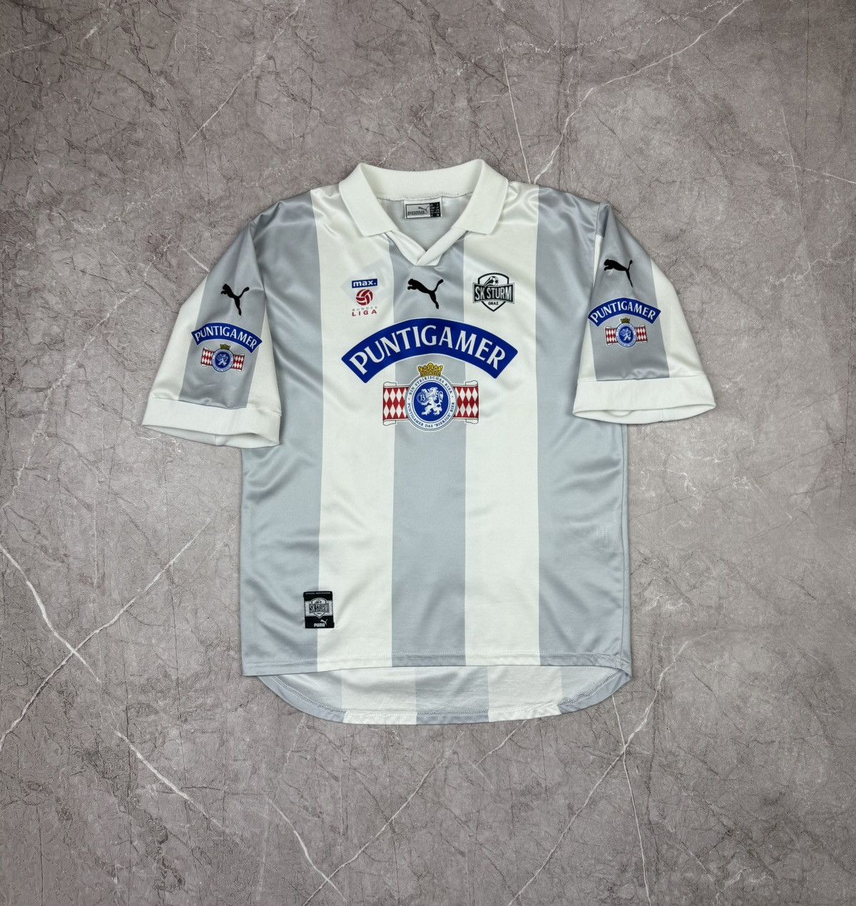Puma VINTAGE 1998/99 SK STURM GRAZ PUMA AWAY JERSEY - #18 SCHOPP Size US S / EU 44-46 / 1 - 3 Thumbnail