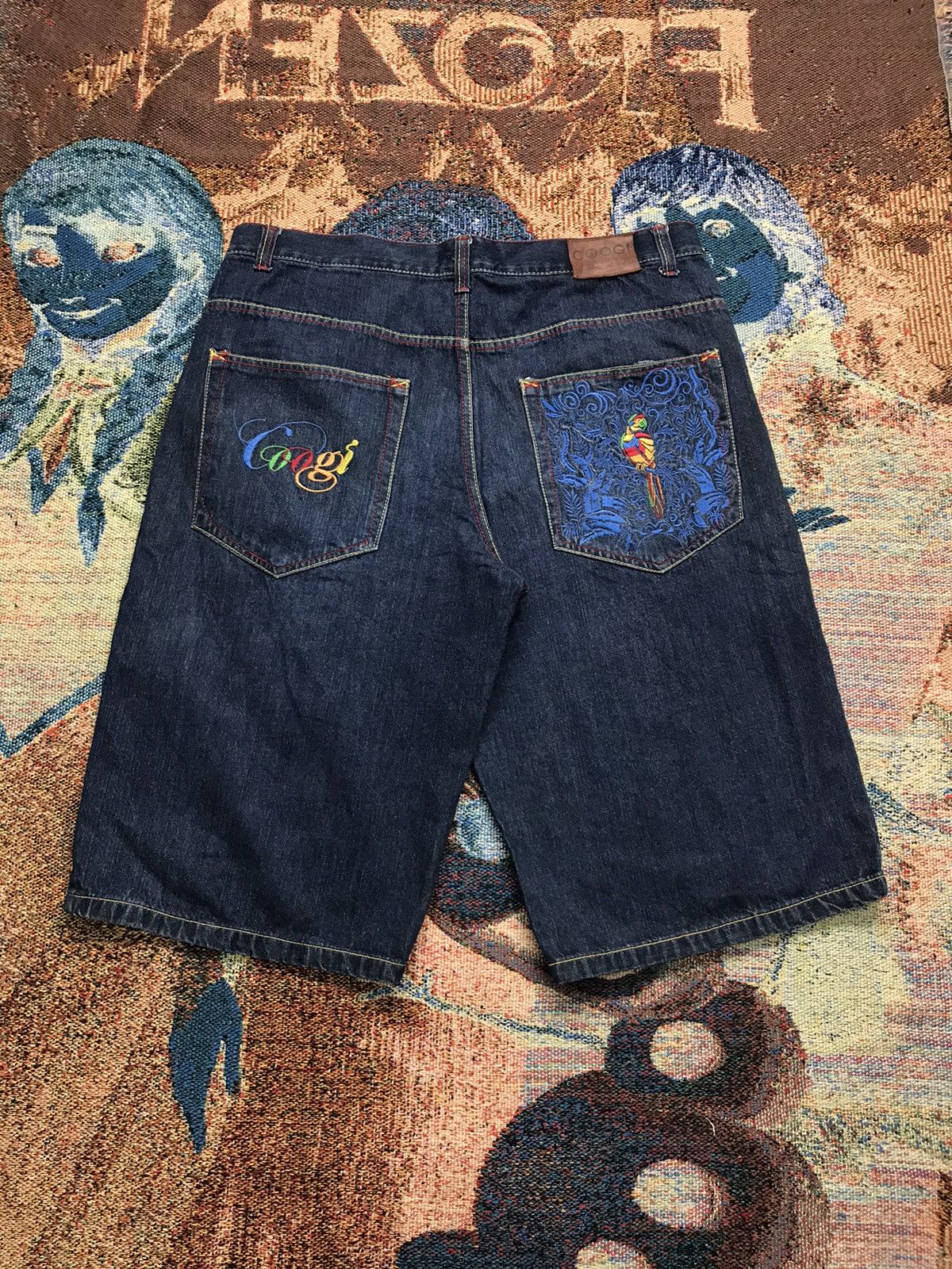 Coogi Vintage Coogi crazy bird embroidered denim jort Size US 40 / EU 56 - 1 Thumbnail