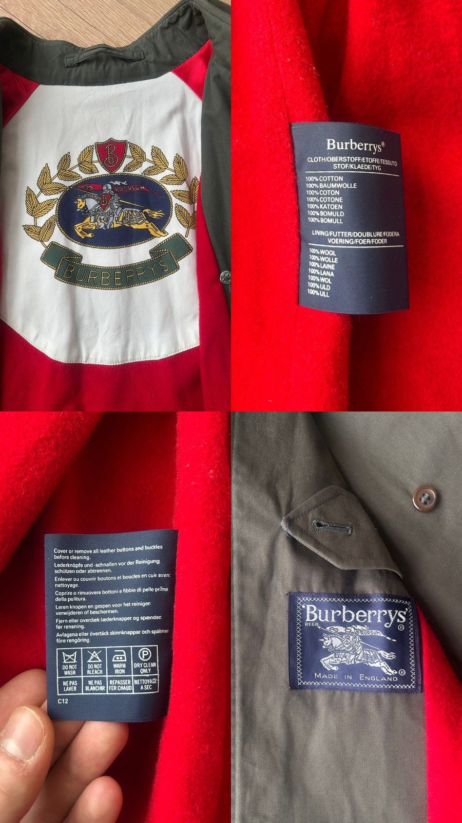 Burberry Vintage Burberry’s Double Breasted Belted Trench Coat Size L / US 10 / IT 46 - 19 Thumbnail