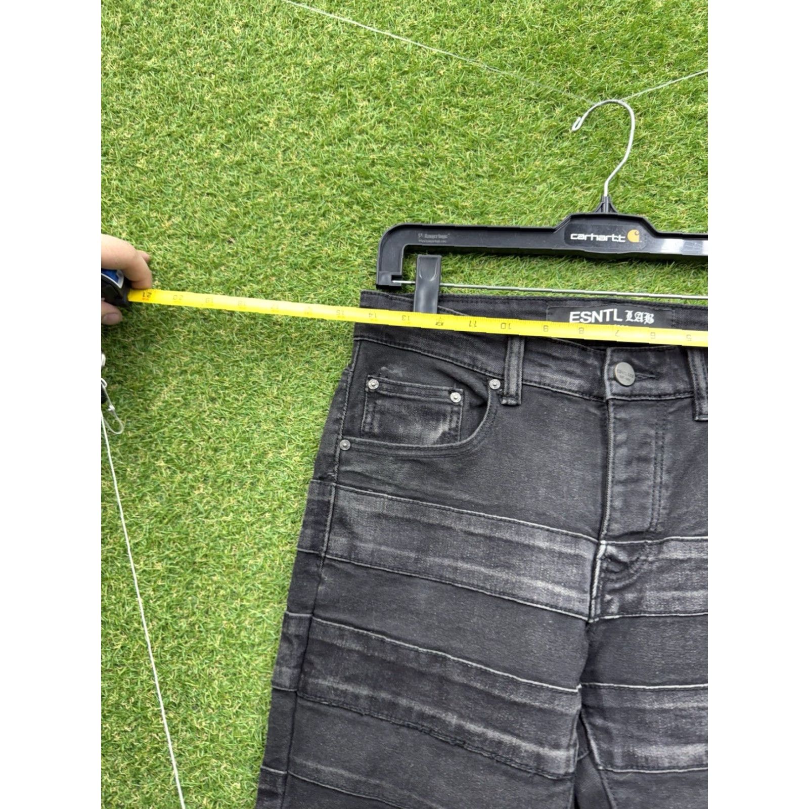 Denime H.Esntls Jeans Slim Jeans 28 Black Denim Skinny Ripped Grunge 28x34 Mens Size US 28 / EU 44 - 3 Thumbnail