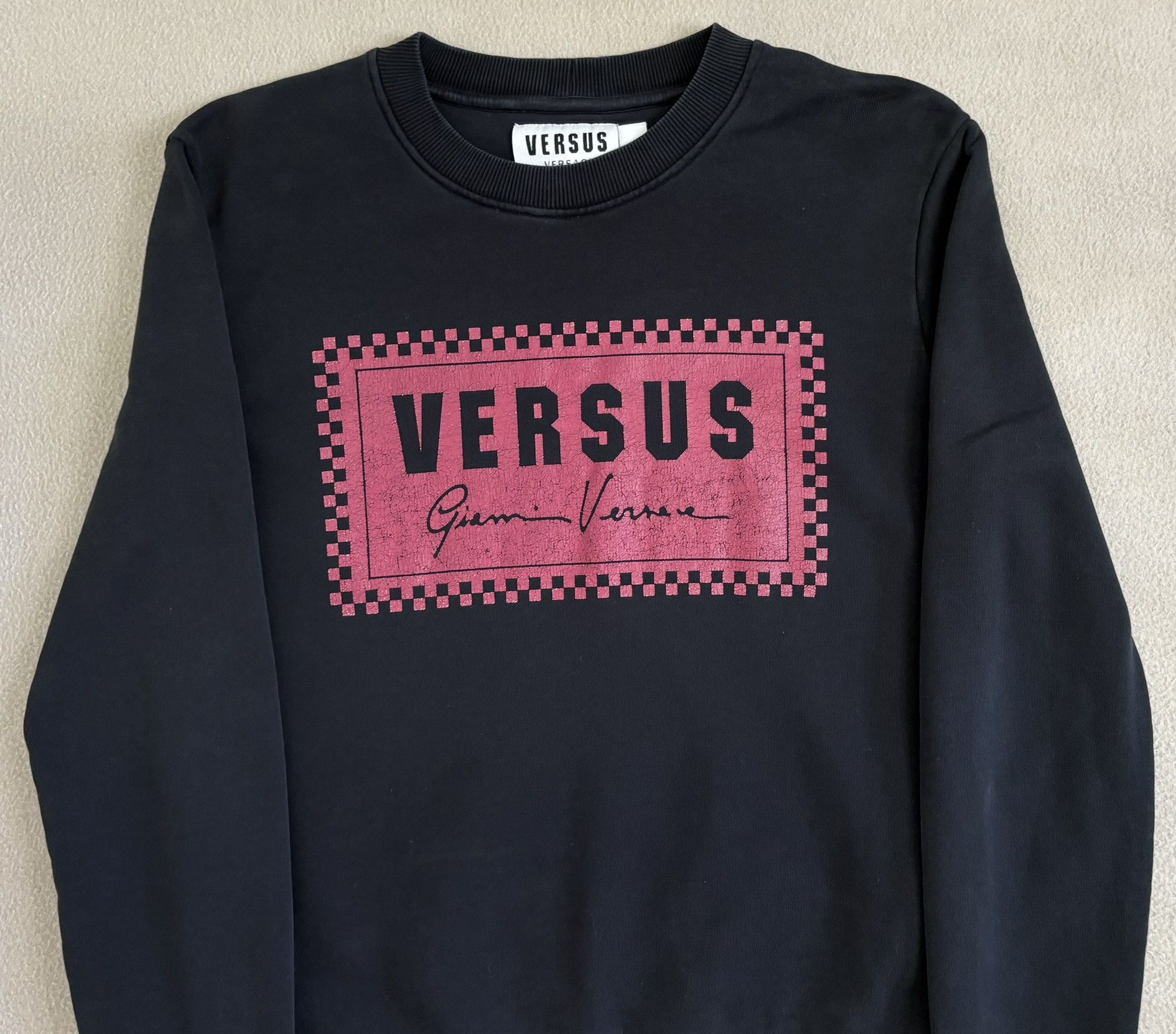 Versus Versace Versus Versace Box Logo Black sweatshirt size XL Size XL / US 12-14 / IT 48-50 - 4 Thumbnail