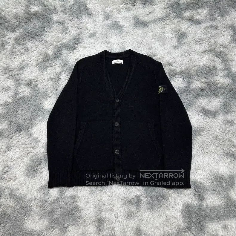 Stone Island × Supreme Supreme Stone Island Bouclé Cardigan | Grailed