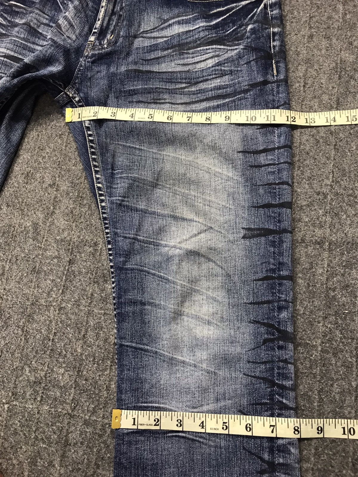 Japanese Brand Hype 90s Lyric Whisker Indigo Denim Straight Cut Size US 33 - 13 Thumbnail