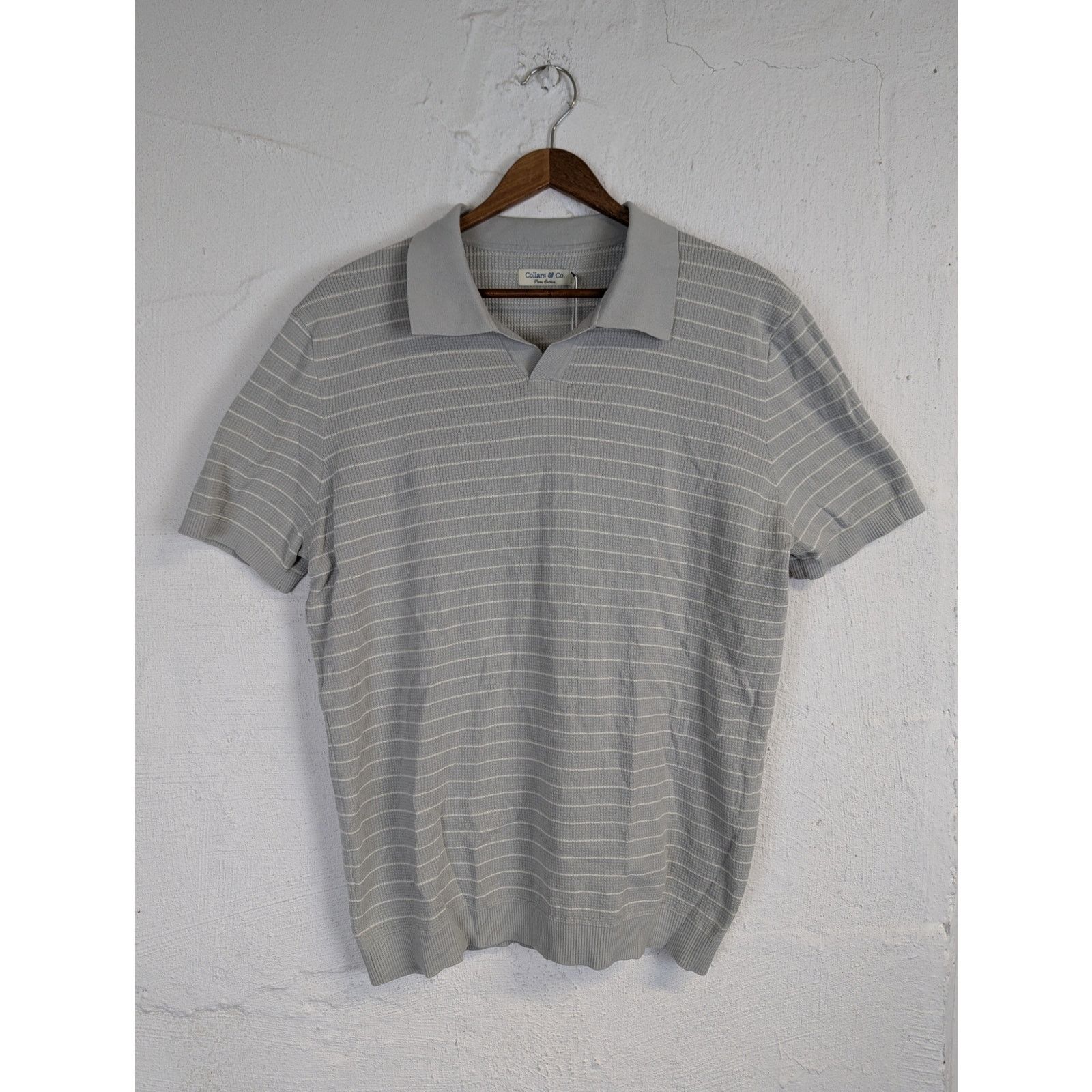 Other Collars & Co Polo Shirt Pure Cotton Buttonless Knit Preppy Size US L / EU 52-54 / 3 - 2 Thumbnail