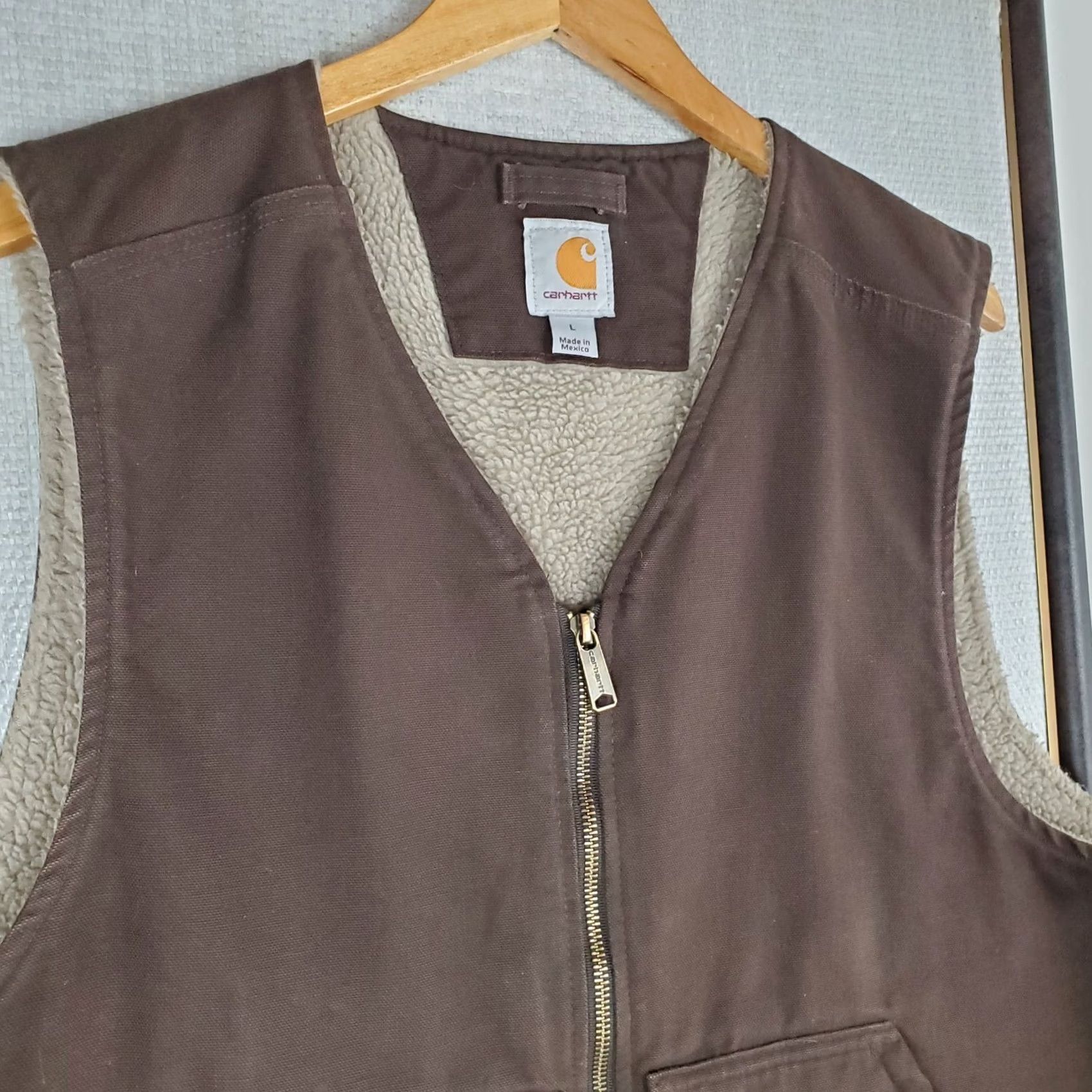 Carhartt Carhartt Large Brown Mens Vest - Sherpa Lining - Full Zip Size US L / EU 52-54 / 3 - 4 Thumbnail