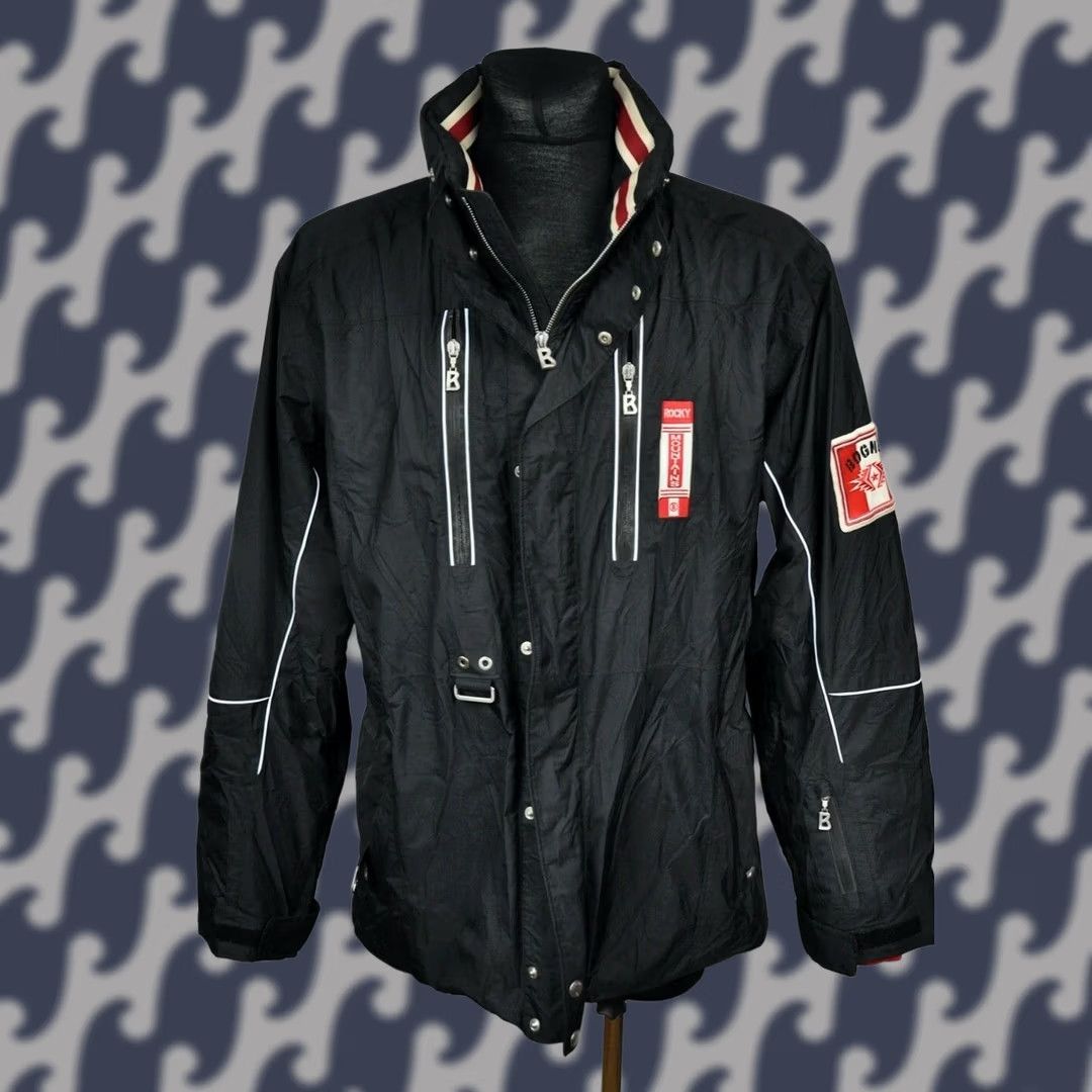 Bogner Bogner Rocky Mountains Jacket Men 42 Black Winter Skiing Snaps Zip 100% Polyester Solid Logo Casual Mens Size US XS / EU 42 / 0 - 1 Thumbnail