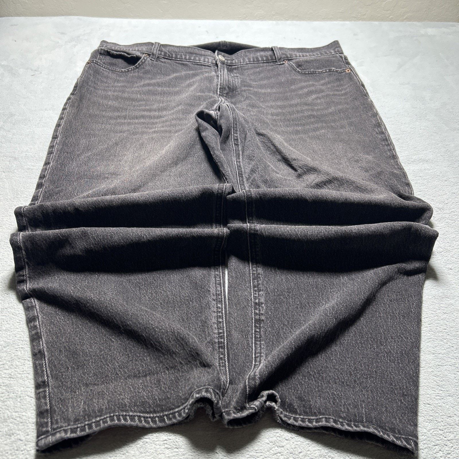 Old Navy Loose Baggy Jeans Women 18 42x27 Hamilton Black Wide Relaxed Size 40" / US 18 - 1 Thumbnail