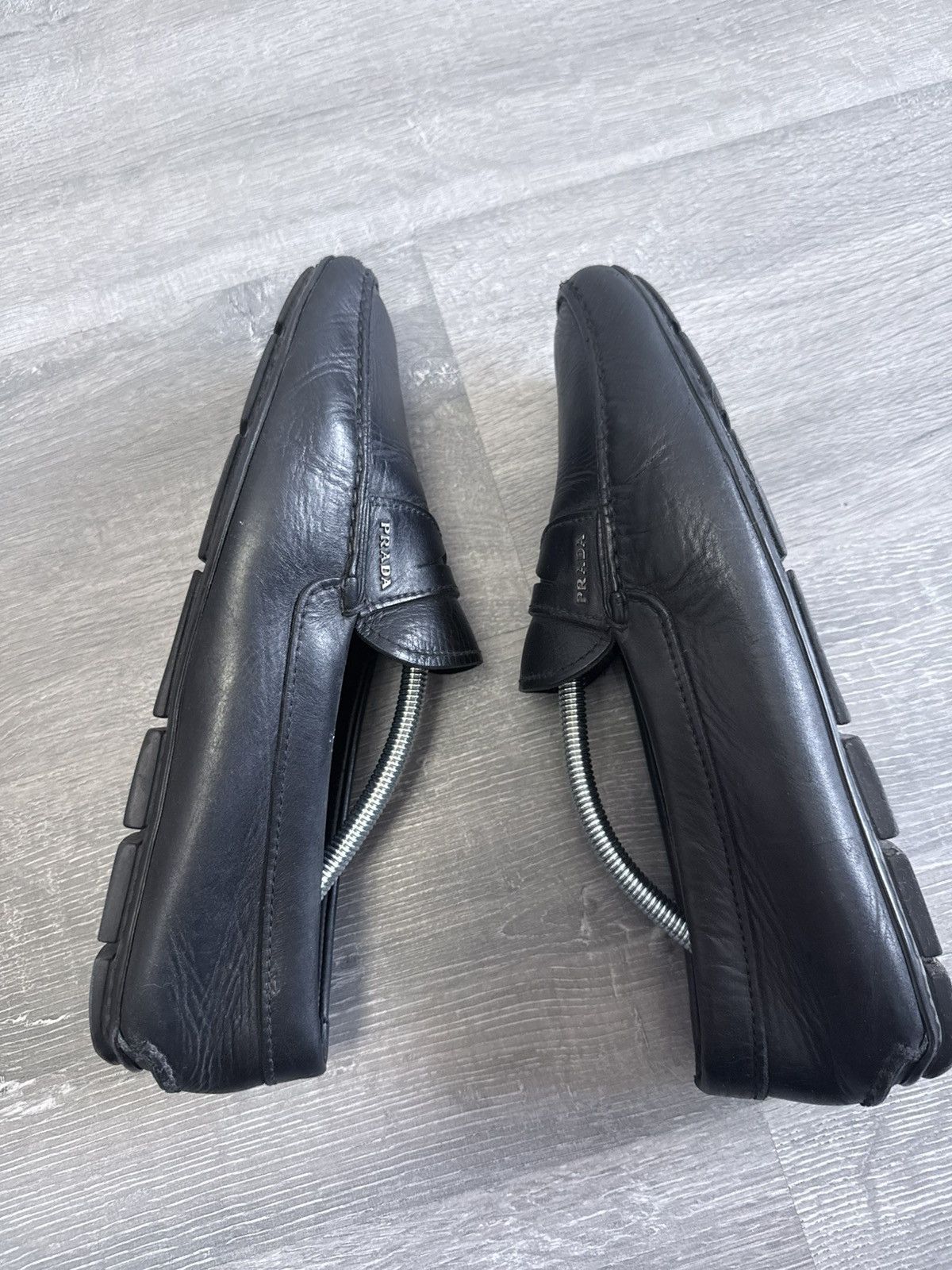Prada Vintage Prada Leather Driving Loafers Black 2DD011 Men’s Size US 9 / EU 42 - 4 Thumbnail