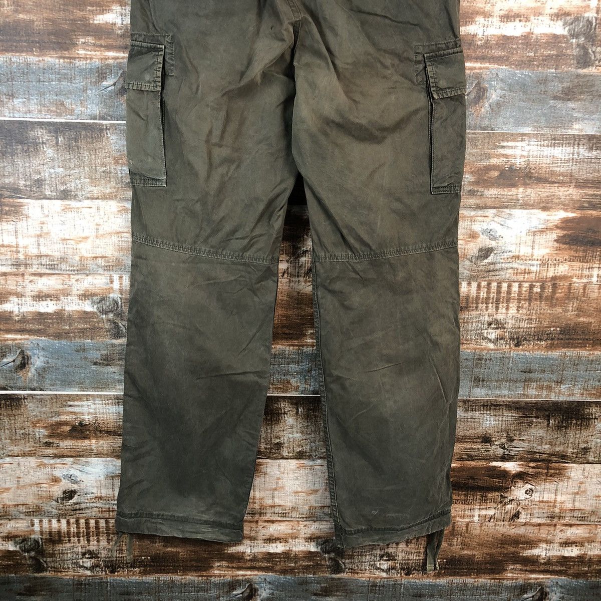 Faded Glory Uniqlo japan Green faded Cargo Multipocket Pants #A2563 Size US 35 - 17 Thumbnail